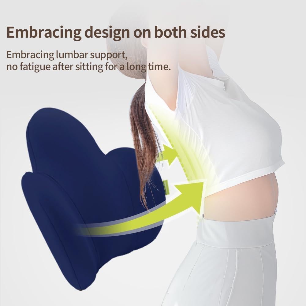 Almohada Lumbar Ergonómica Back2 - Espuma de Memoria Azul