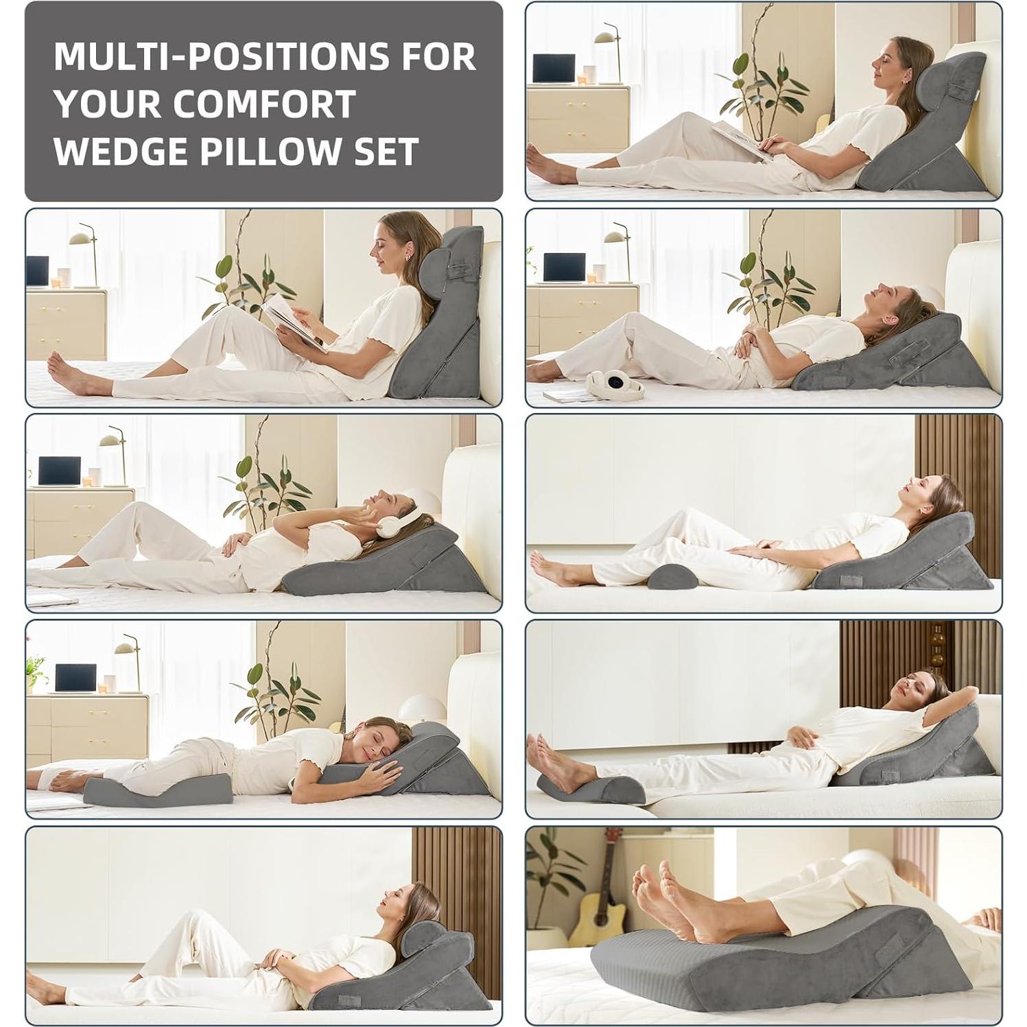 Juego de Almohadas Ortopédicas Lucresta 3 Piezas Espuma 45D