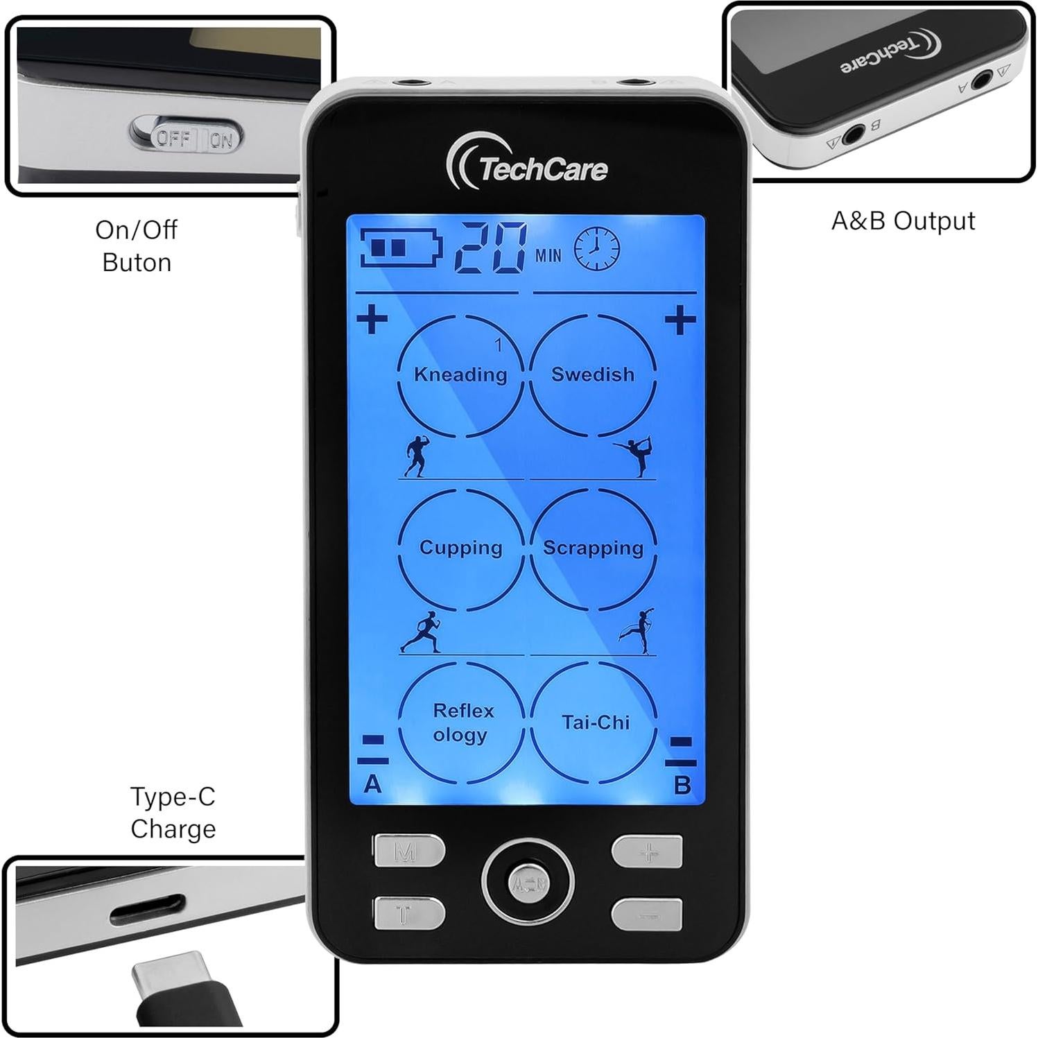 Masajeador TENS TechCare PLUS24 24 Modos Alivio Dolor
