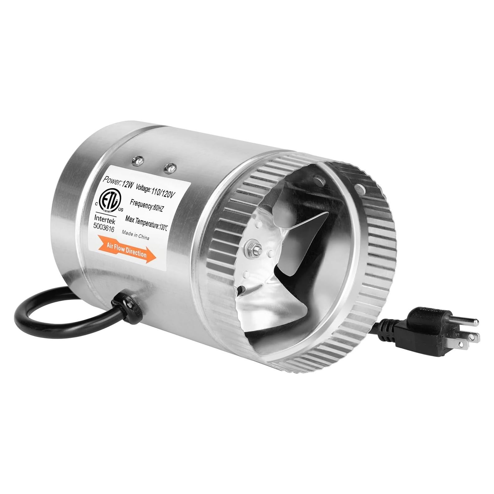 Ventilador de Conducto iPower 10 cm 100 CFM Bajo Ruido