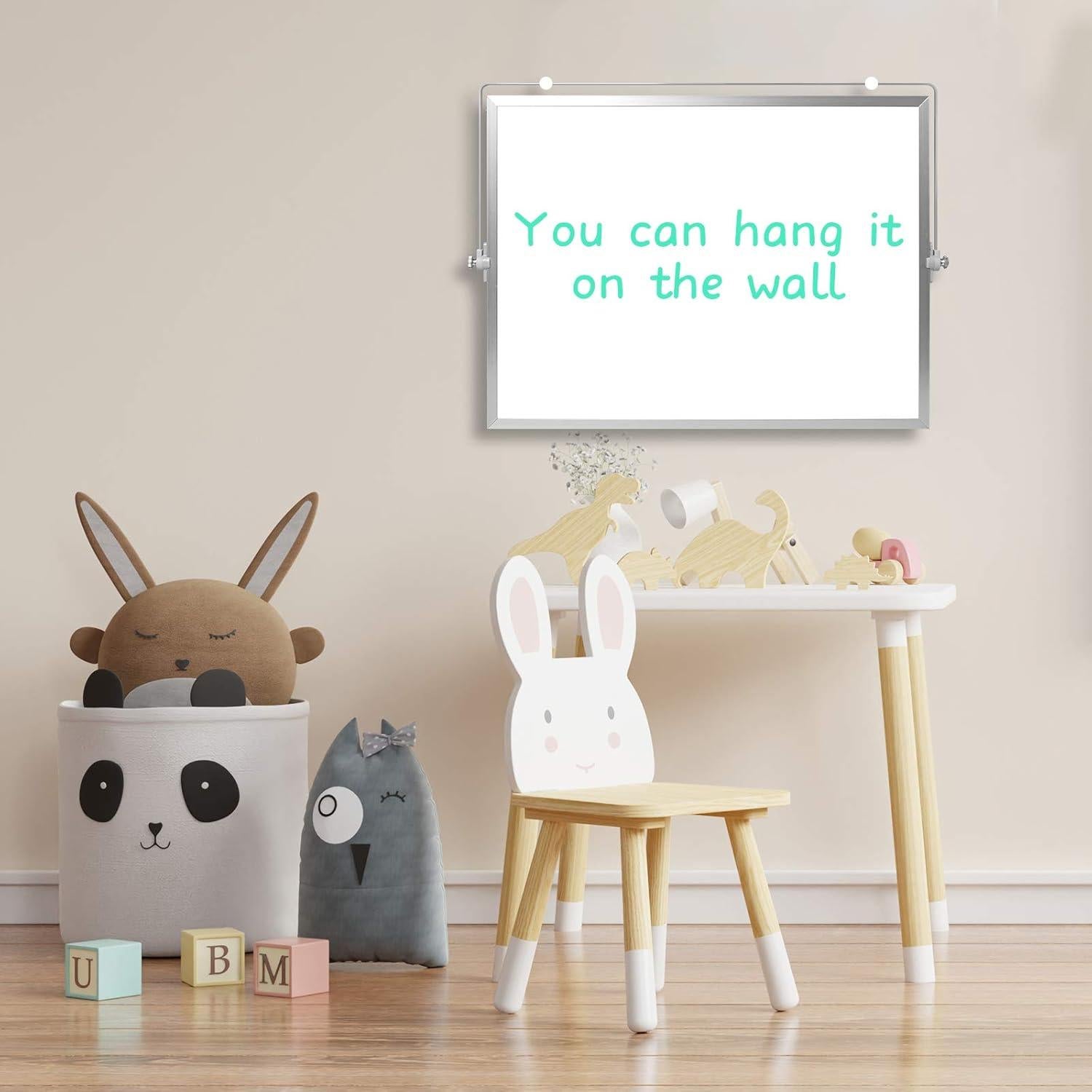 GMAOPHY Pizarra Blanca Borrable 40x30cm con Soporte y 10 Marcadores