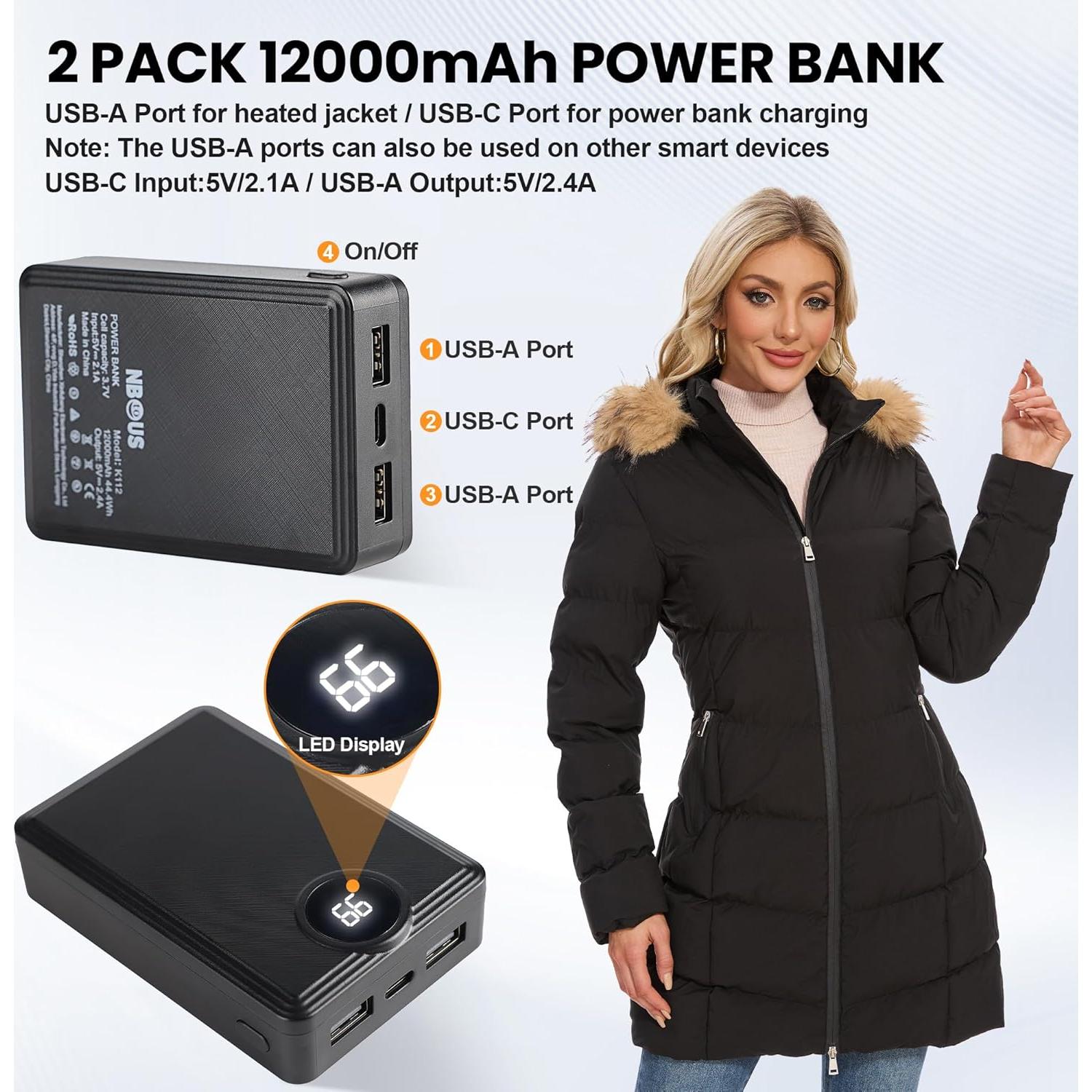 Chaqueta Térmica para Mujeres Shenzhen K112 5 Zonas Calor