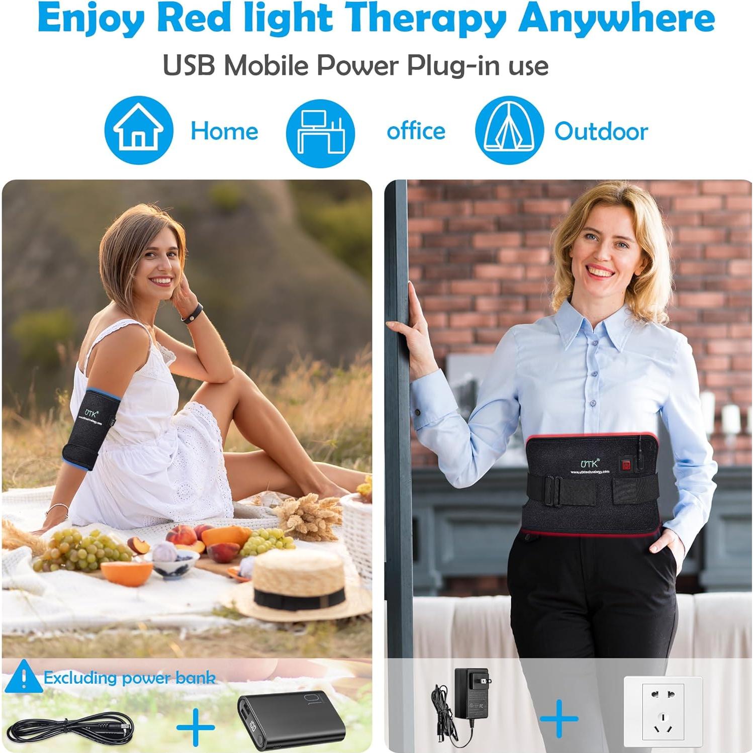 Almohadilla Terapia Luz Roja y Azul UTK 20x33 cm