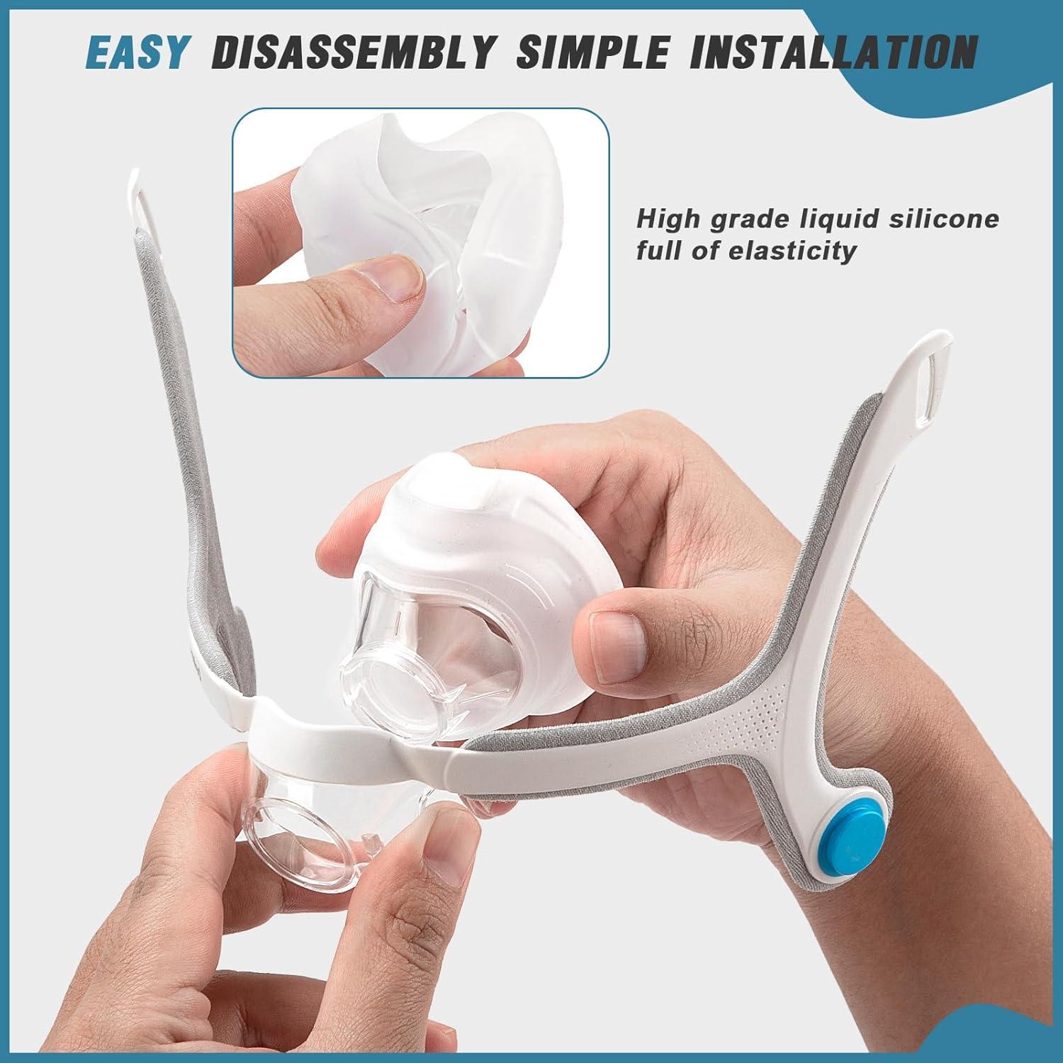 2-Pack Replacement Cushions for AirFit N20 Nasal Mask (S) - Compatible with Original N20 Frame, Soft Silicone for Snug Fit, Reliable Seal, Premium Comfort & Durable Accessories(S)