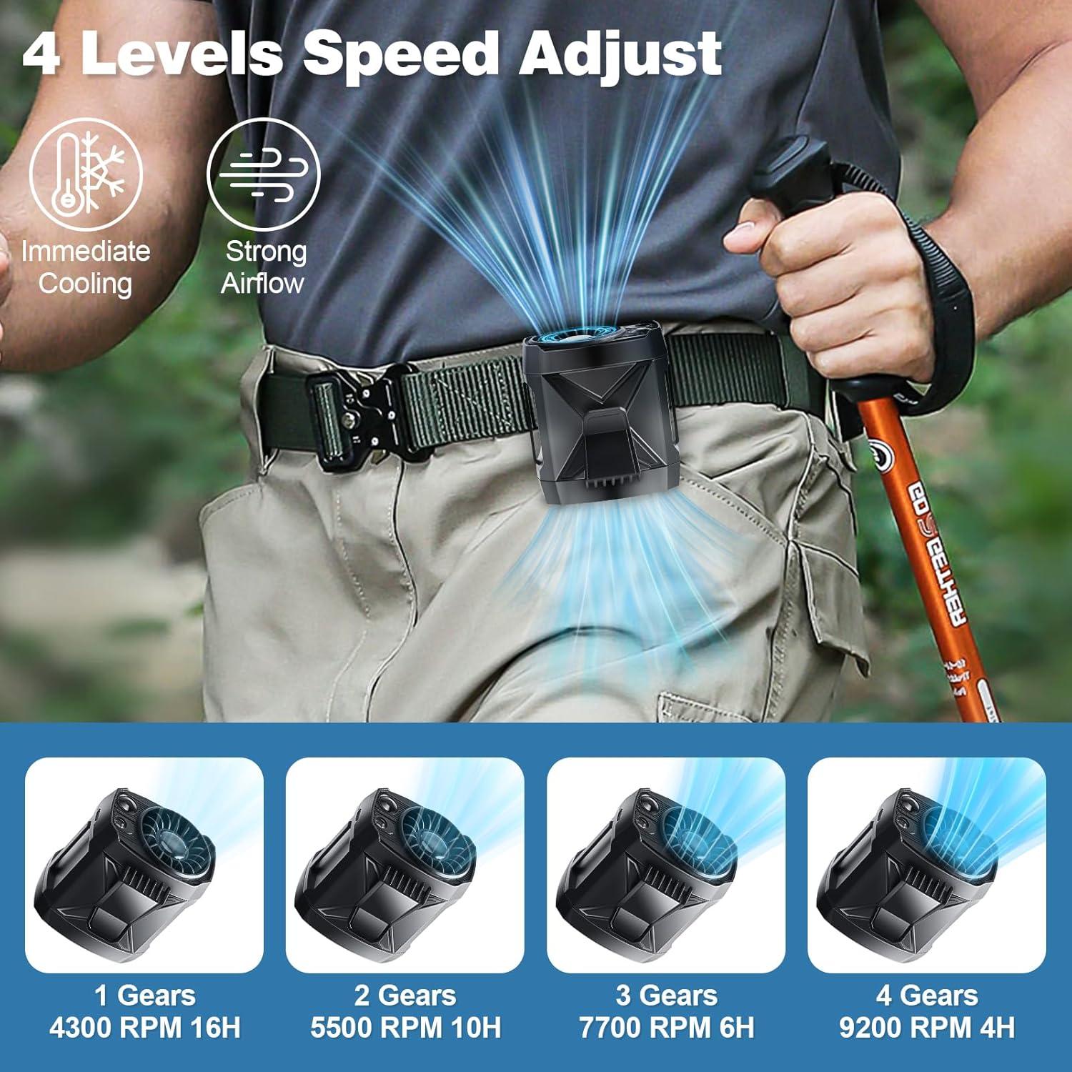 Ventilador Portátil Recargable LMAMANWU FS-09 4 Velocidades