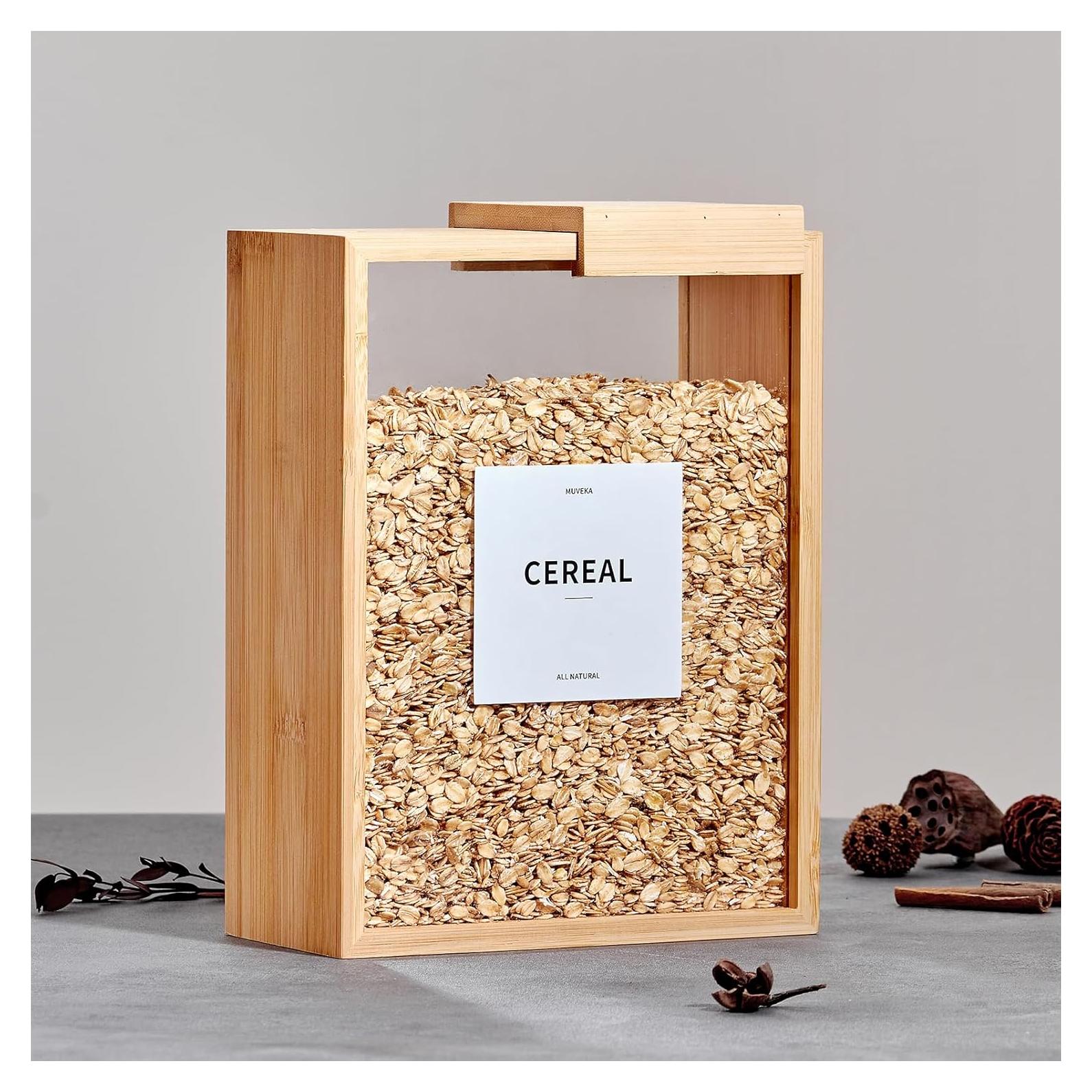 Contenedor de Almacenamiento de Alimentos MUVEKA 2000ml Bambú