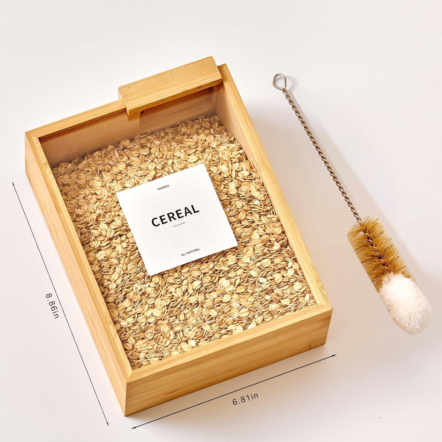 Contenedor de Almacenamiento de Alimentos MUVEKA 2000ml Bambú