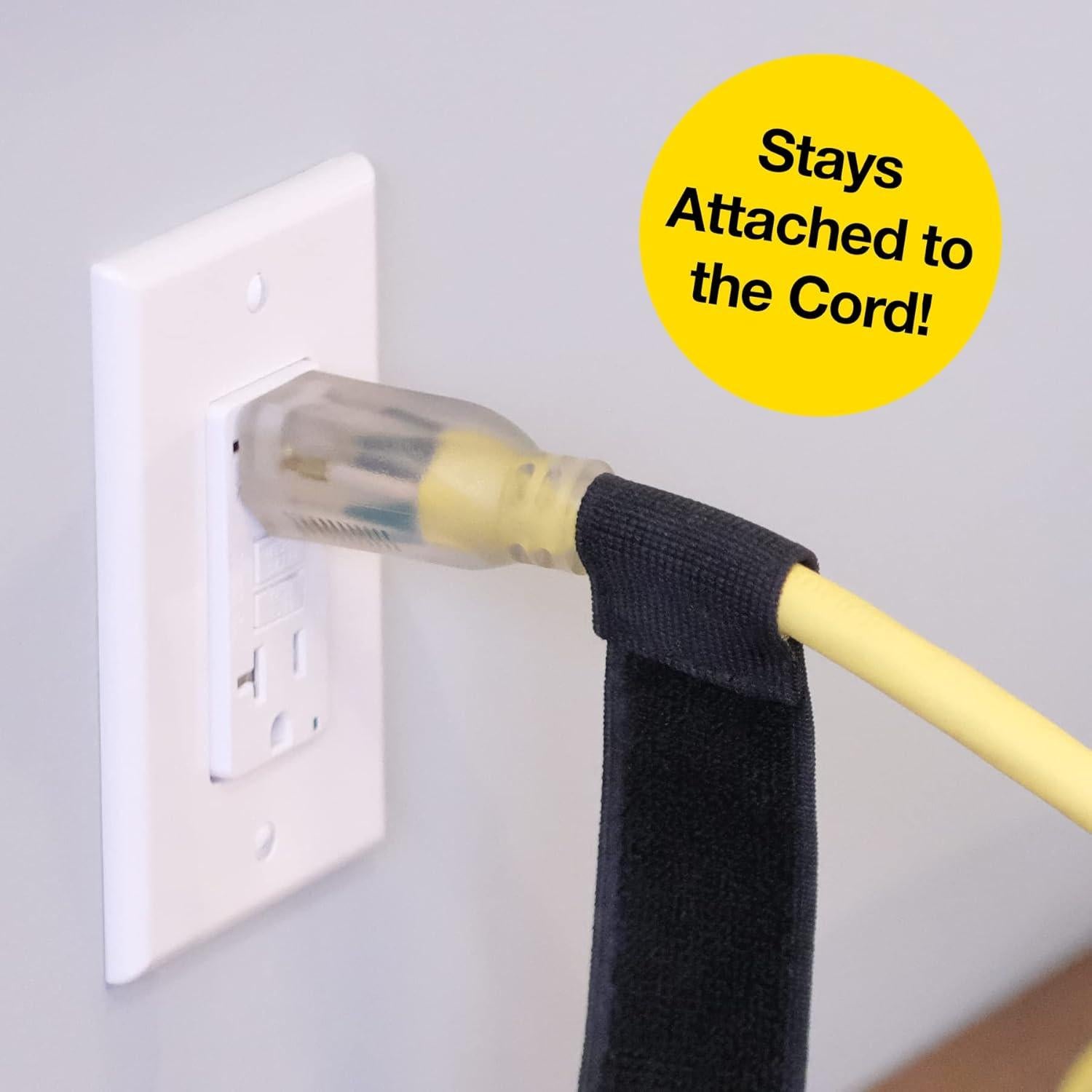 Correas Organizador de Cables Wrap-It Storage 6" Negro 12-Pack