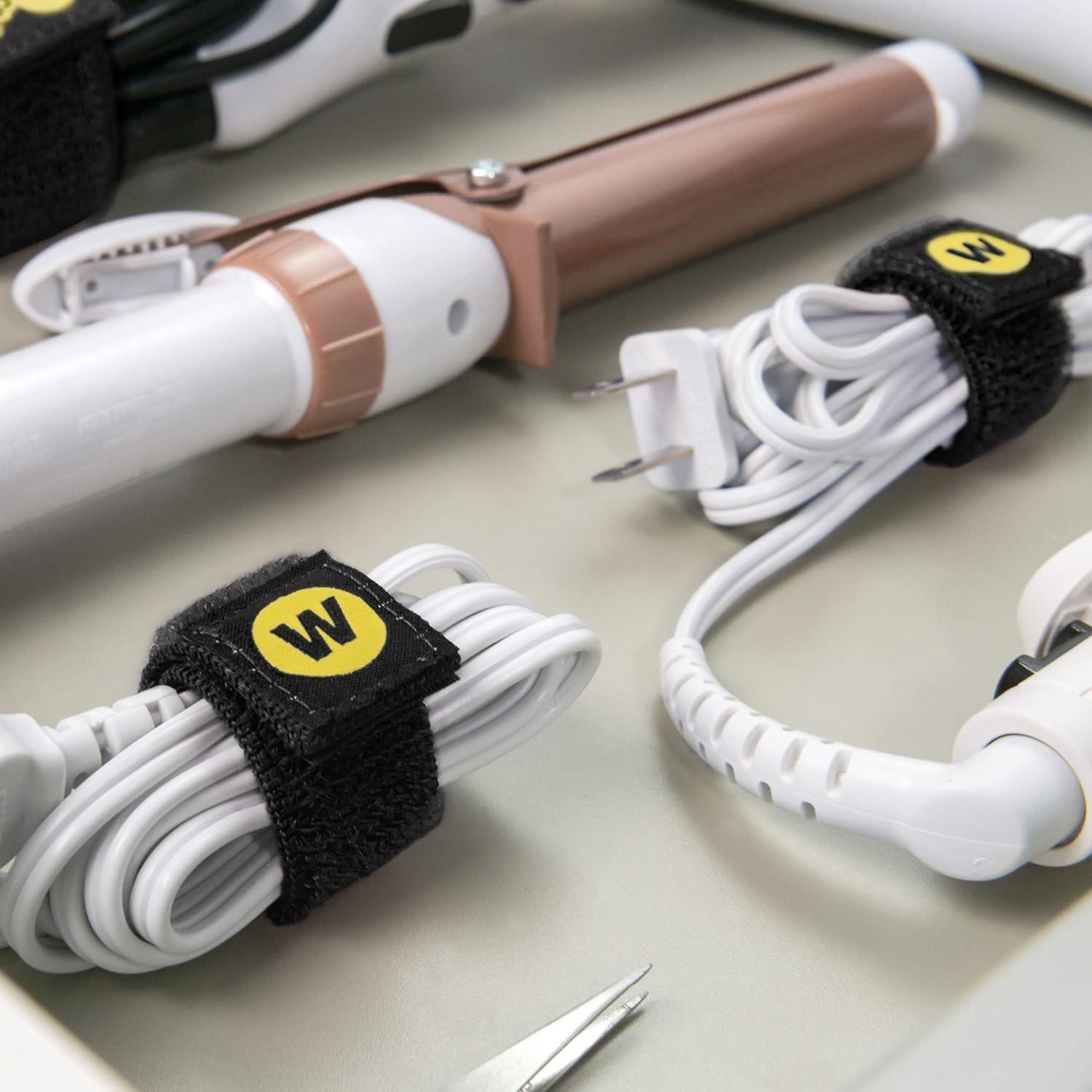 Correas Organizador de Cables Wrap-It Storage 6" Negro 12-Pack