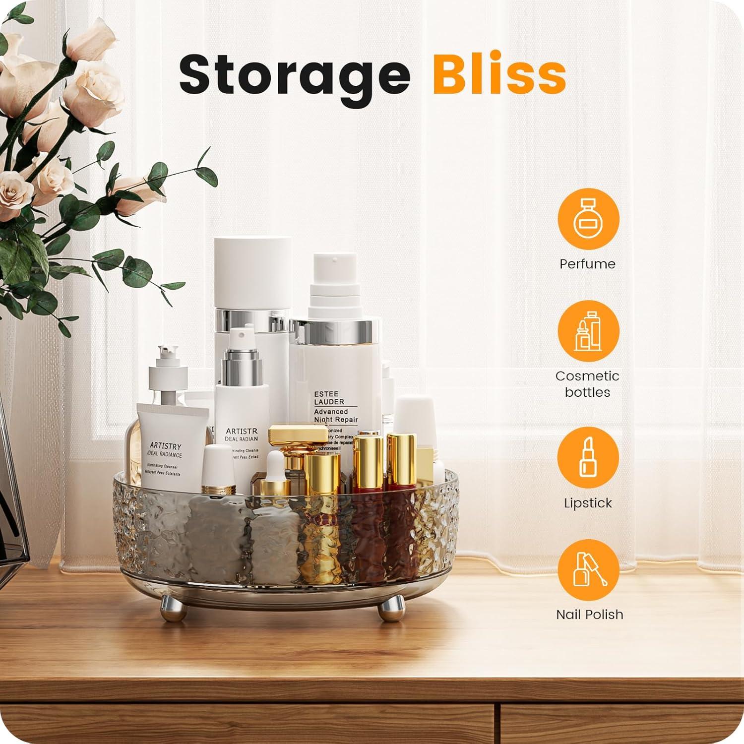 Organizador de Maquillaje Rotatorio A-LuGei 23 cm Negro