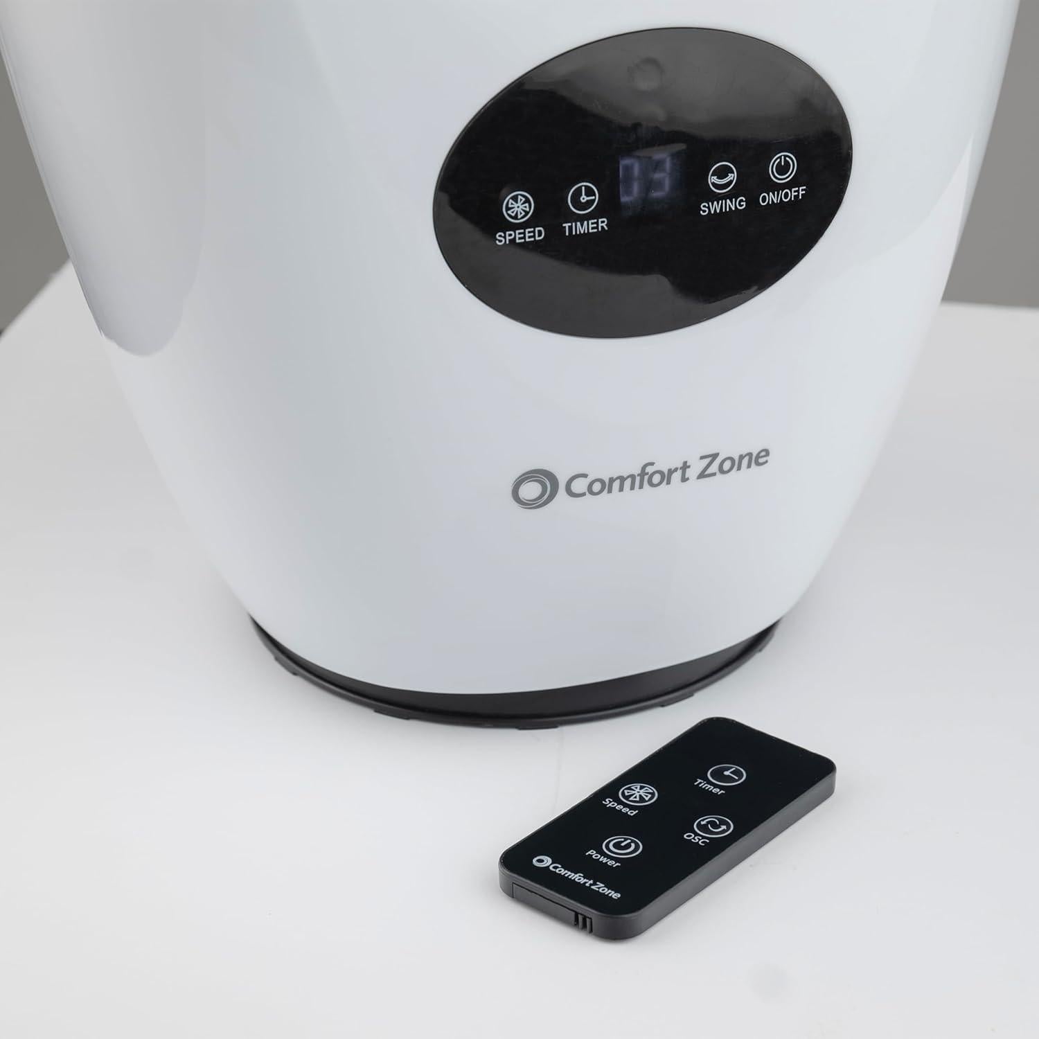 Ventilador de Torre Sin Aspas Comfort Zone 71 cm Control Remoto