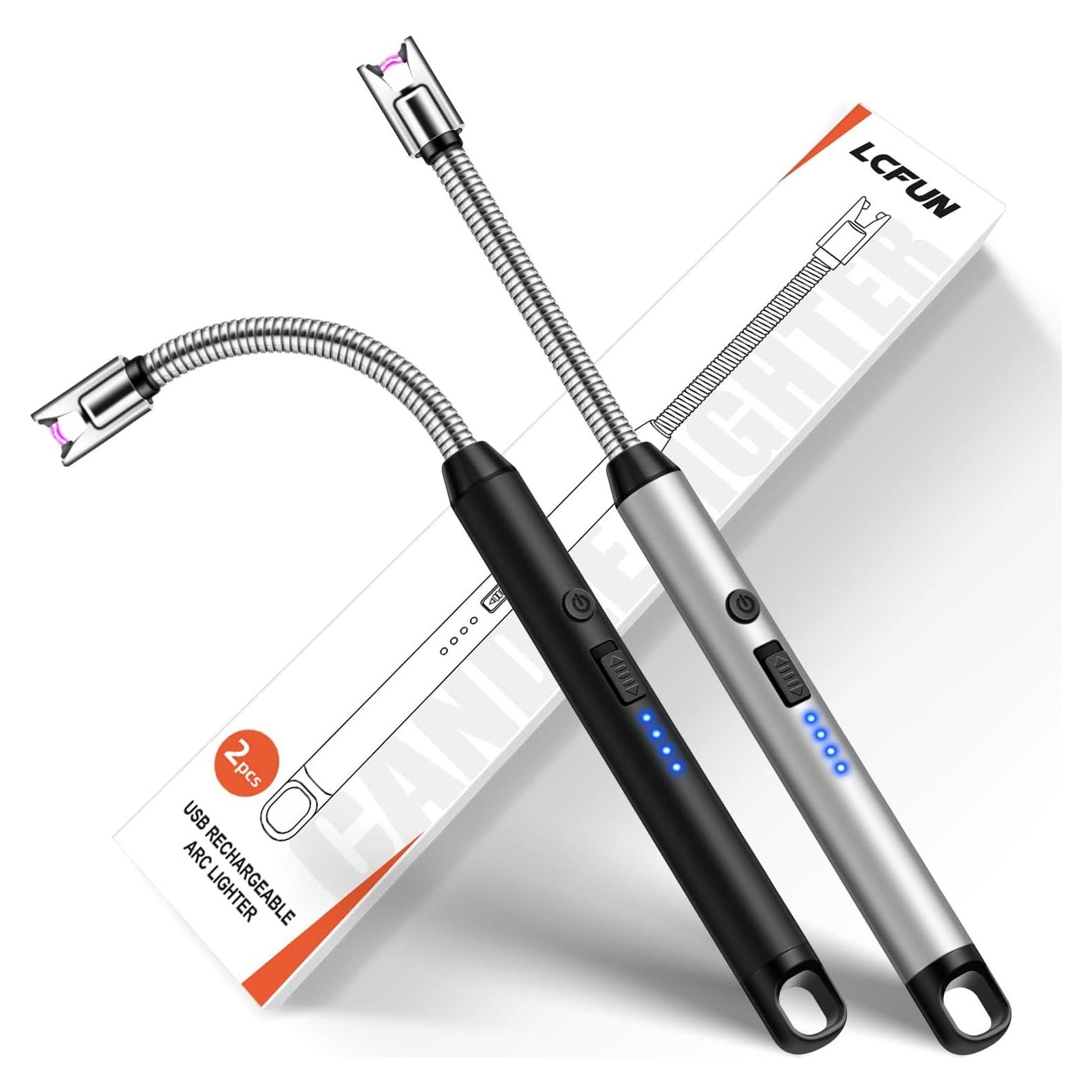 Encendedor Eléctrico LcFun 2 Pack Recargable USB 25.4 cm