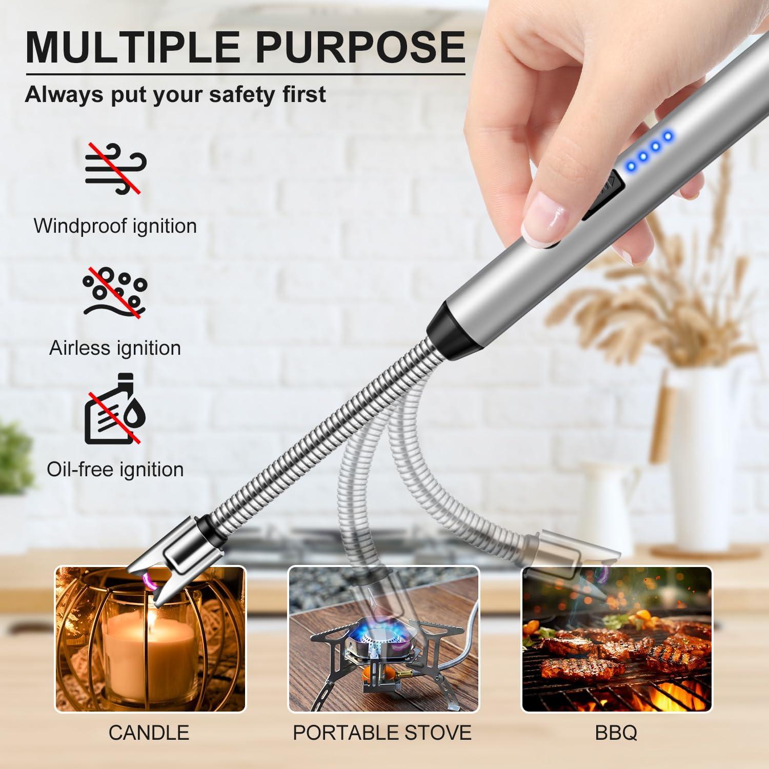 Encendedor Eléctrico LcFun 2 Pack Recargable USB 25.4 cm