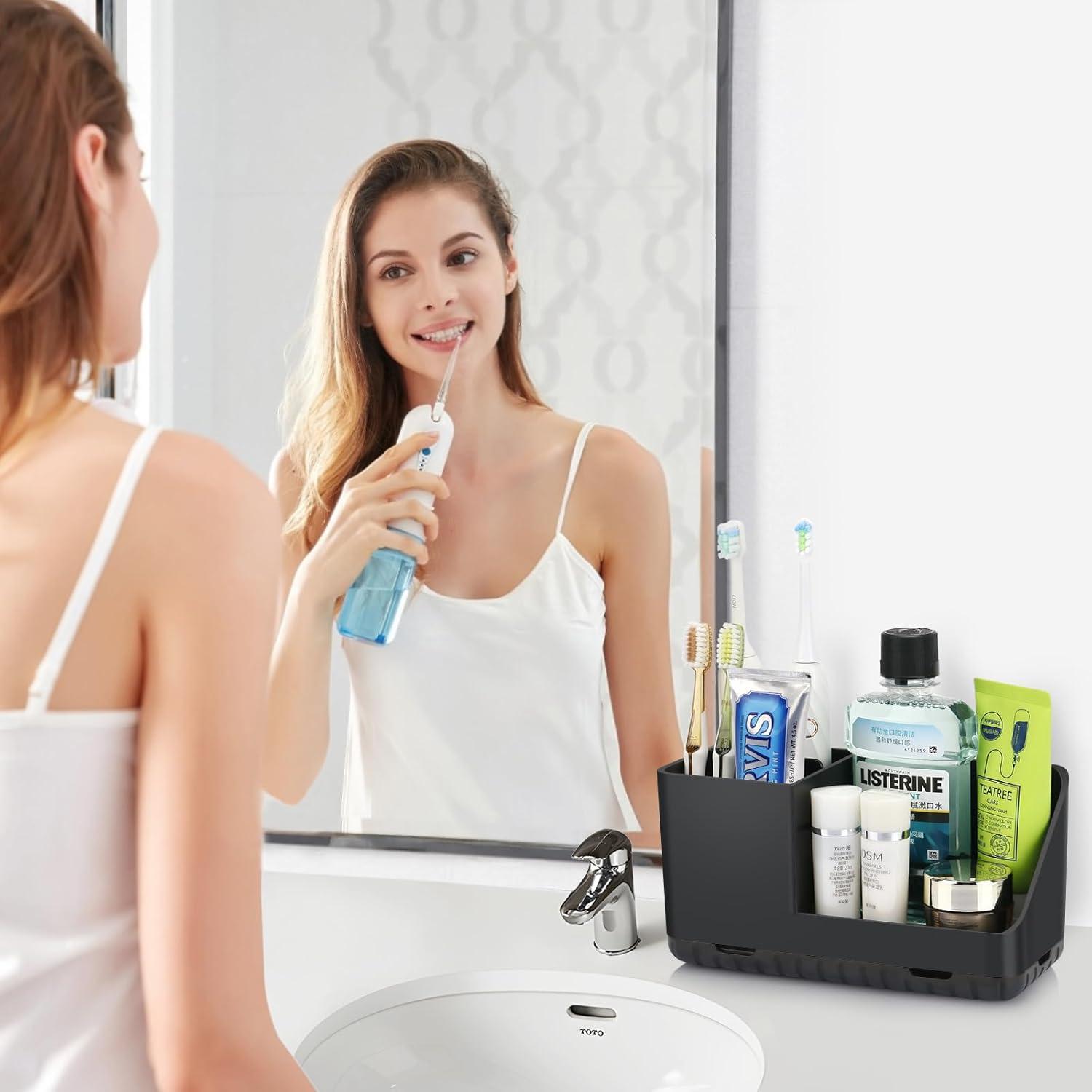 Soporte para Cepillos de Dientes PARKMANI Negro con Drenaje