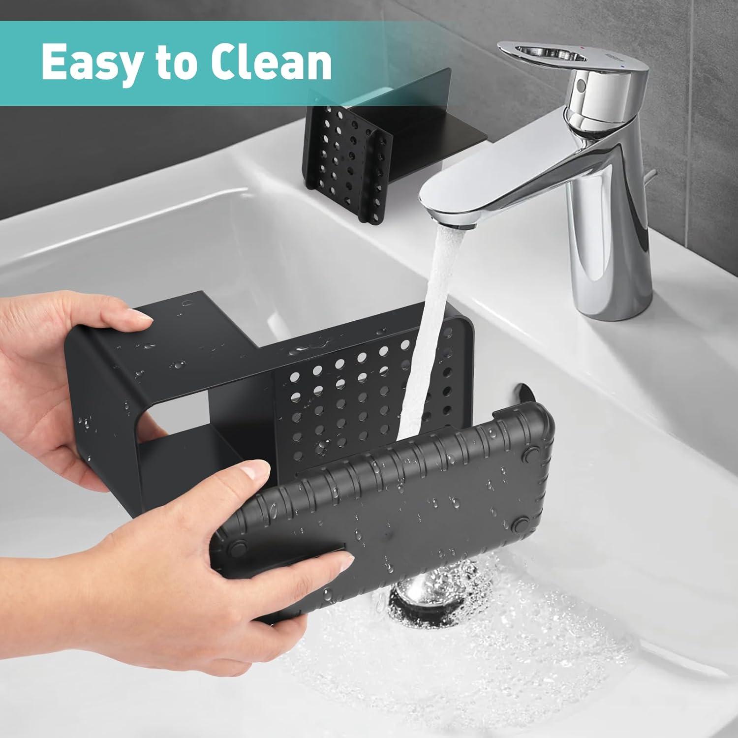 Soporte para Cepillos de Dientes PARKMANI Negro con Drenaje