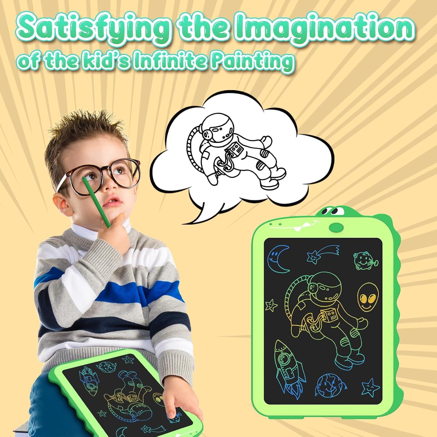 Tableta de Escritura LCD CHEERFUN 21.6 cm Dinosaurio Verde