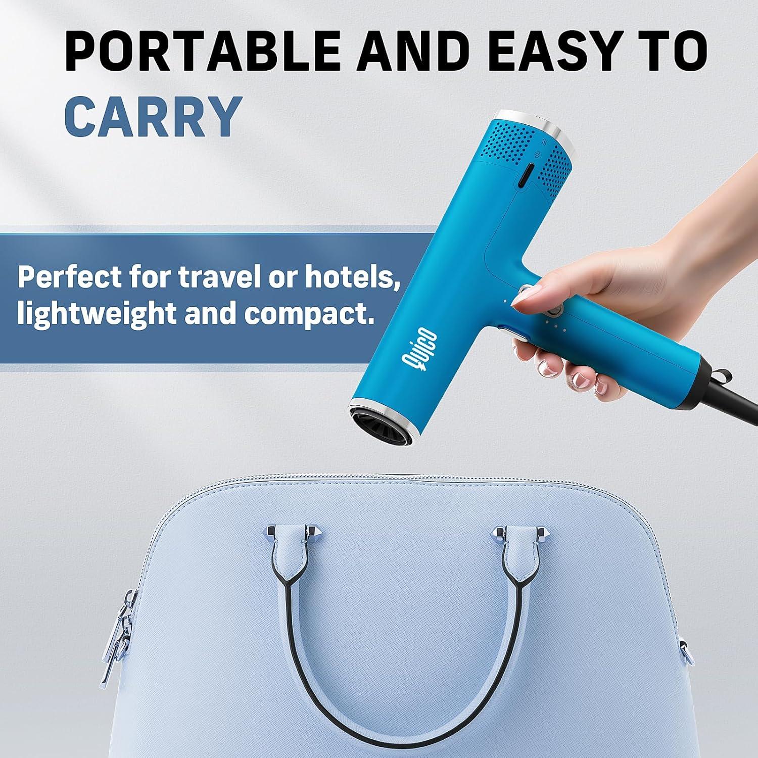 Secador de Pelo Quico 1875W BLDC Silencioso 362g Azul