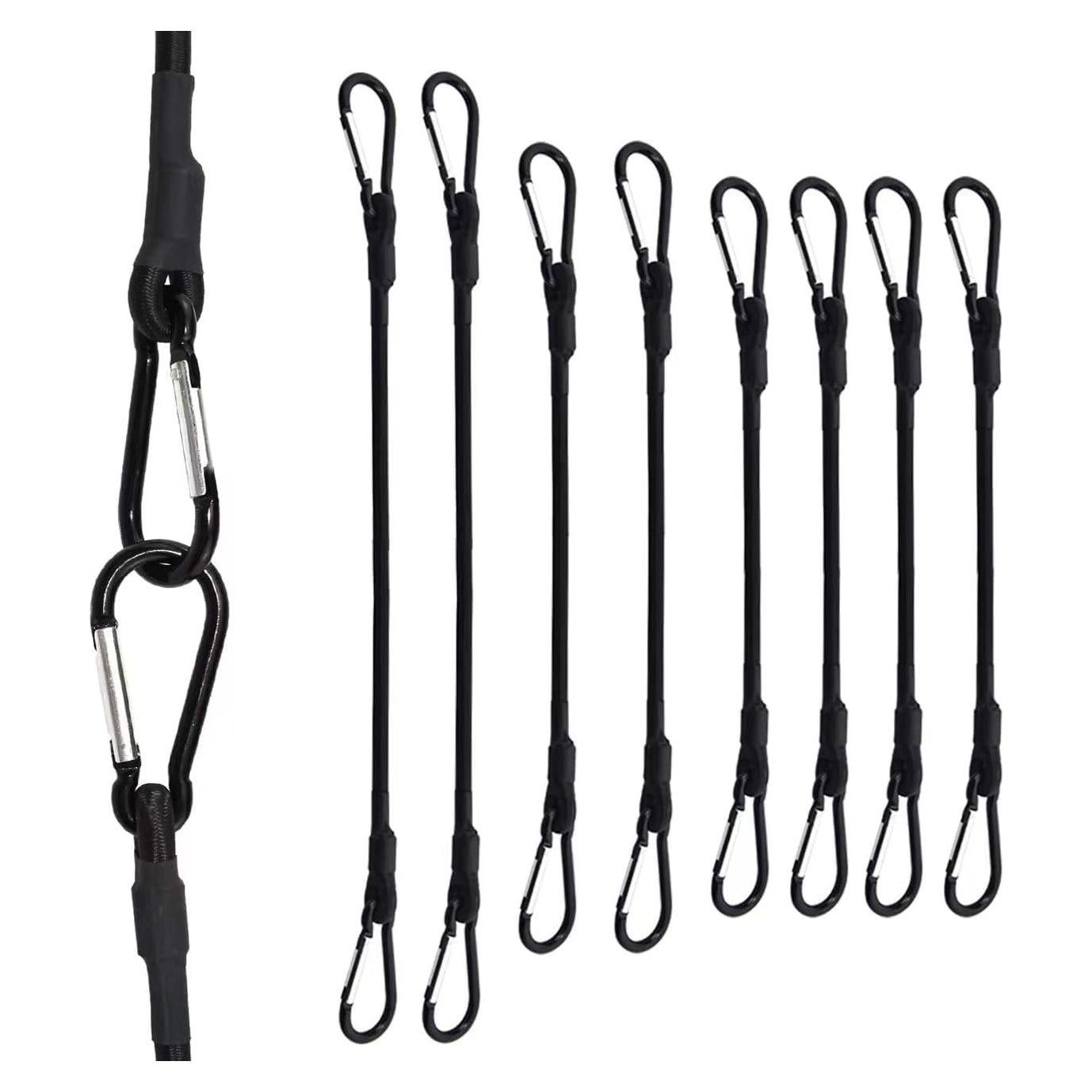 Cuerdas Bungee Cortas SDTC Tech 8 Piezas 15-25 cm Alta Resistencia