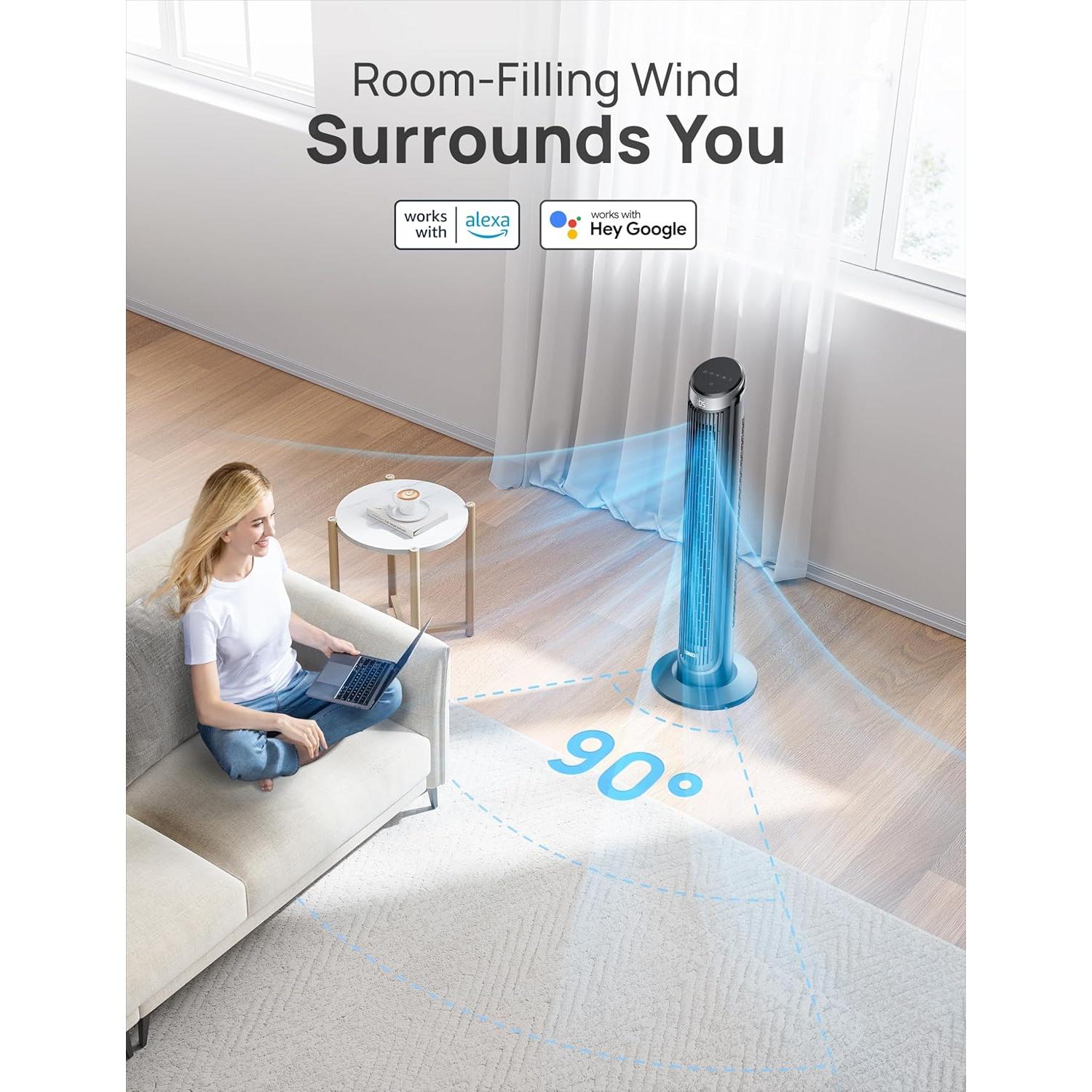 Ventilador de Torre Dreo Cruiser Pro T3 S 5 Velocidades 101,6 cm