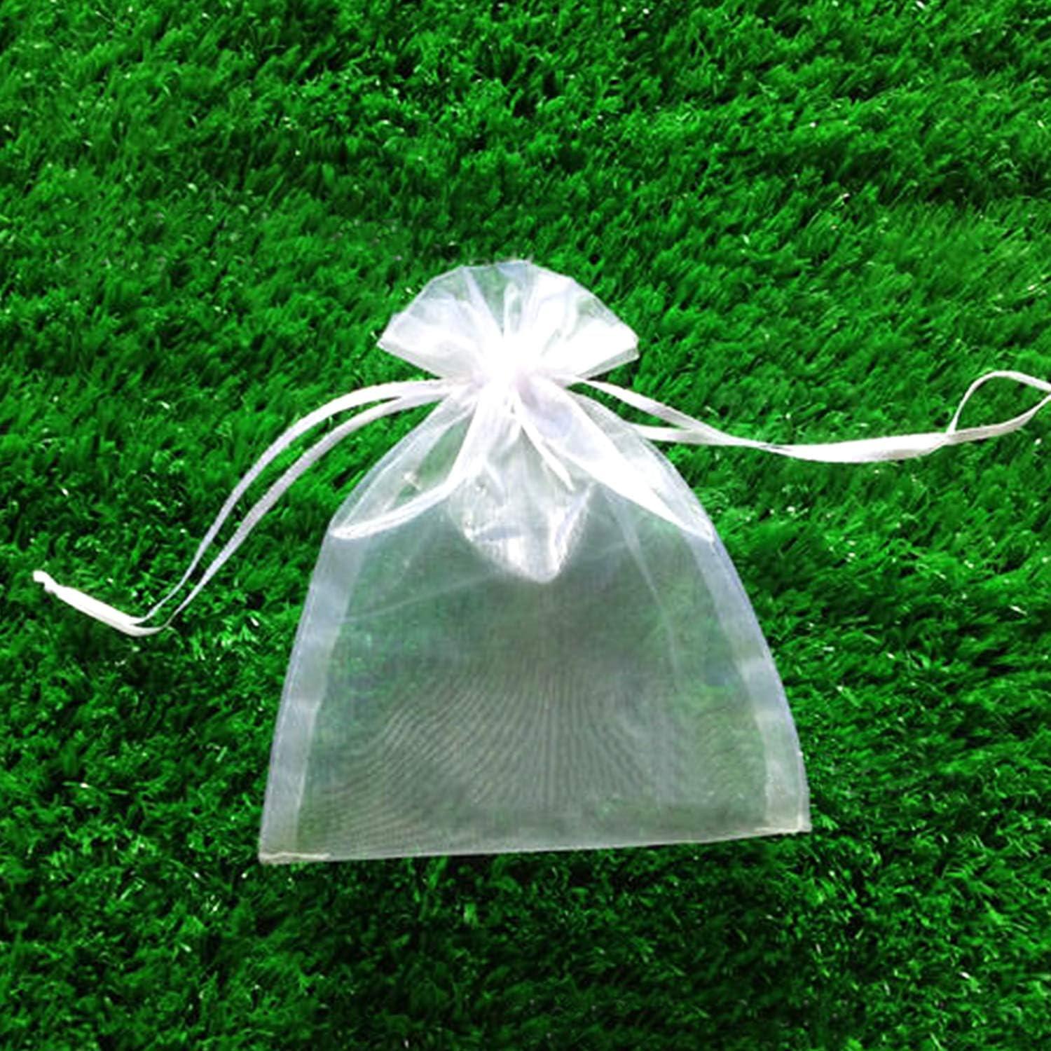 50 Bolsas de Organza Blancas FloraSea 15x22 cm para Regalos
