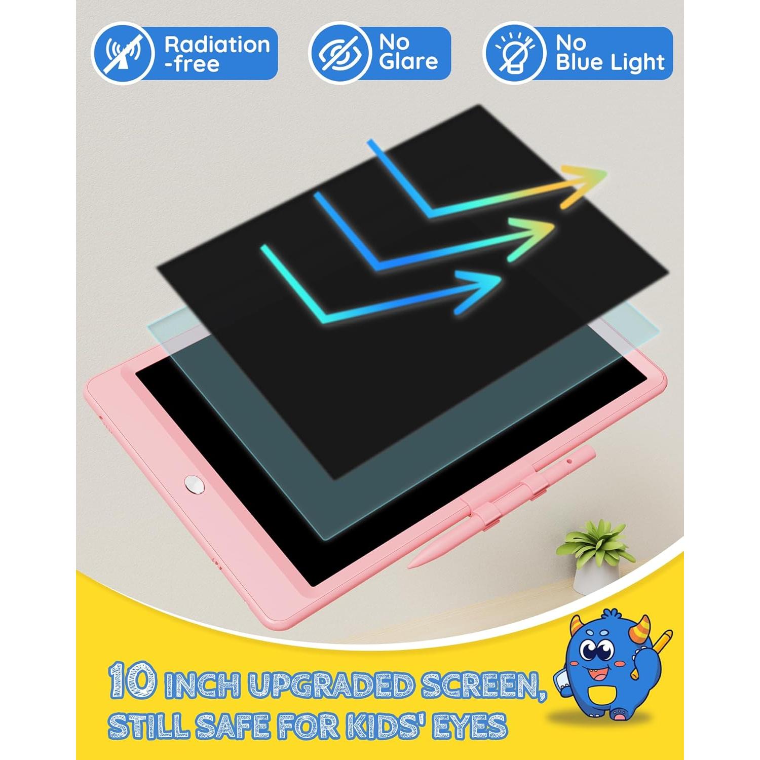 Tableta de Escritura LCD Tekfun 10" Rosa para Niños