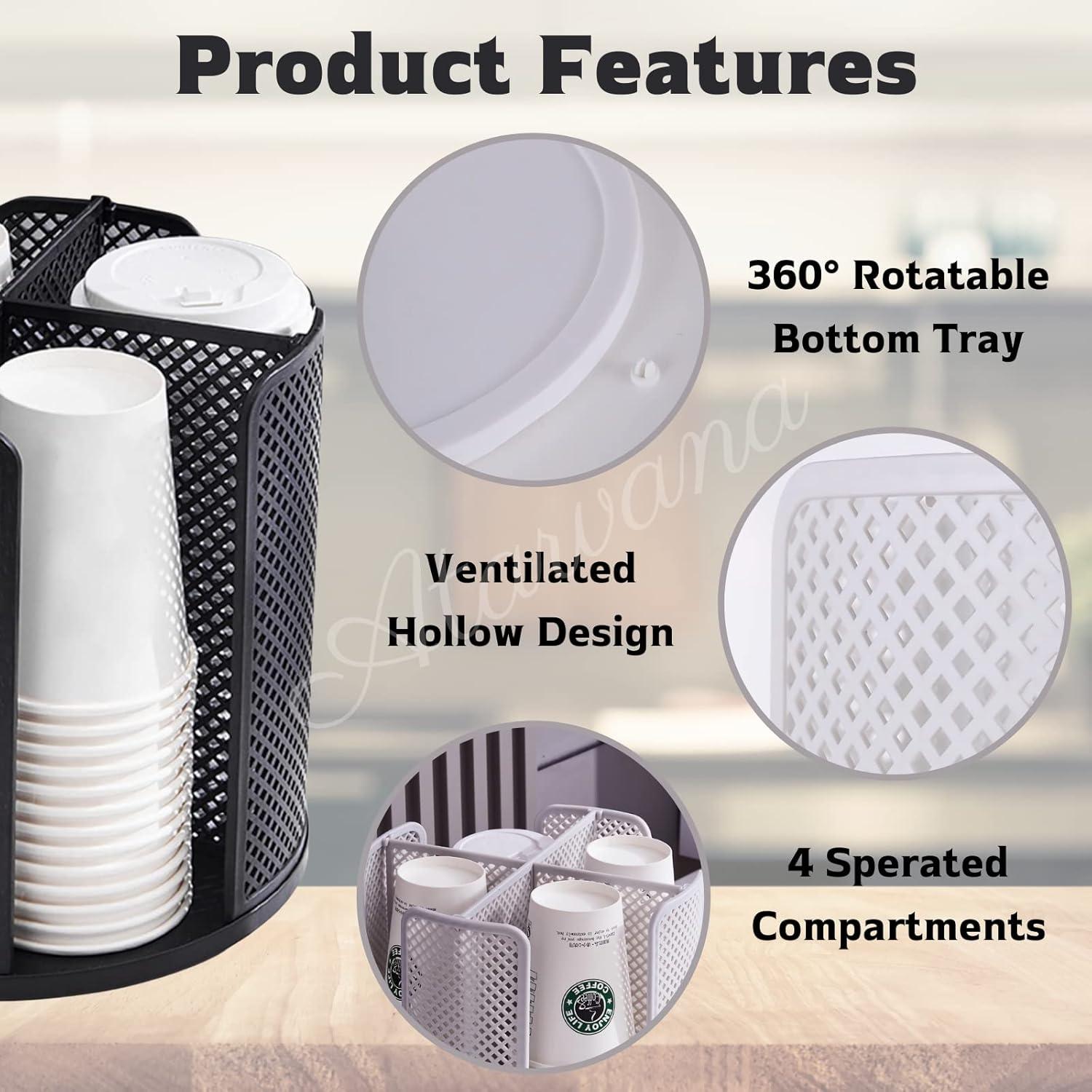 Dispensador de Tazas de Café Atarvana 4 Compartimentos 23.5cm