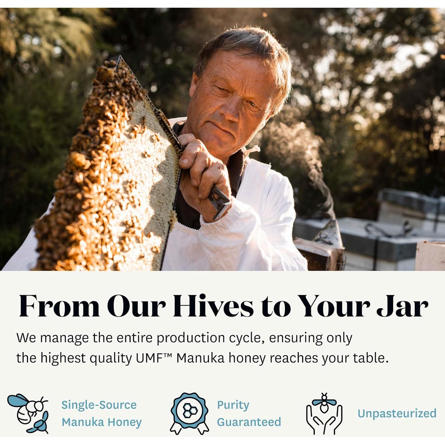 WildCape Manuka Honey Certified UMF 10+/MGO 263+ - 100% Pure, Raw, Unpasteurized, Non-GMO, Made in New Zealand - 8.8 oz (Pack of 1)