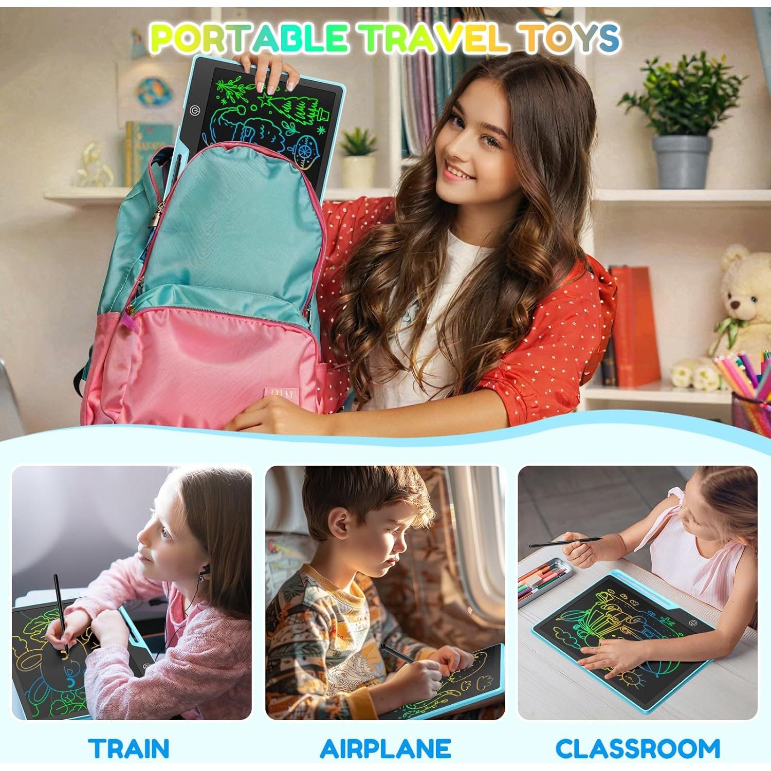 Tableta de Escritura LCD 33 cm POPERFUN para Niños Azul