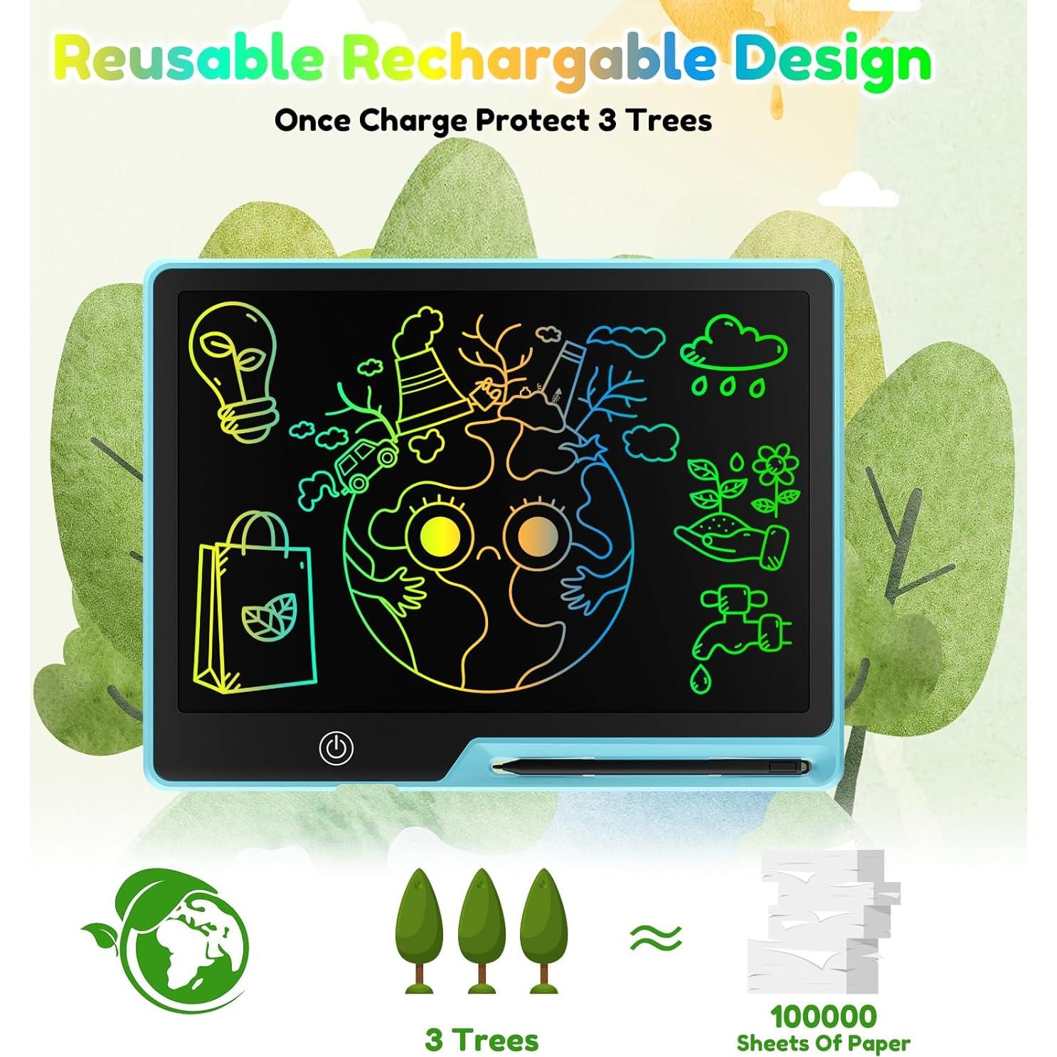 Tableta de Escritura LCD 33 cm POPERFUN para Niños Azul