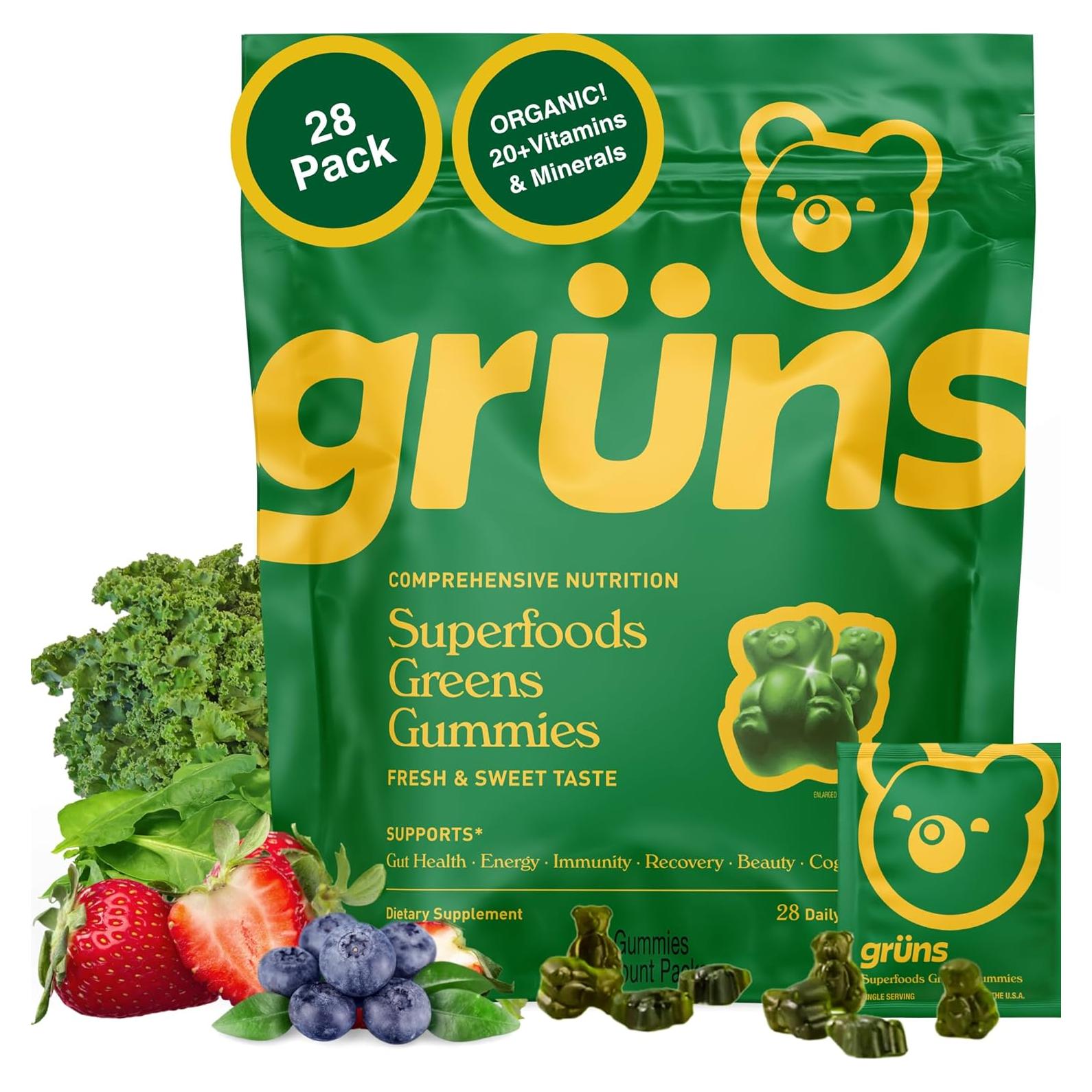 Gominolas Multivitamínicas Gruns Super Greens 28 Paquetes
