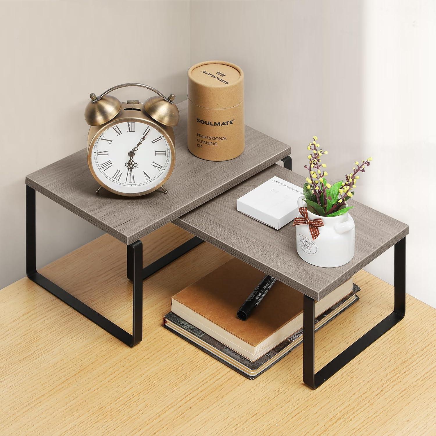 Organizador de Estantes NEX, Juego de 4, Apilable y Expandible, Cocina