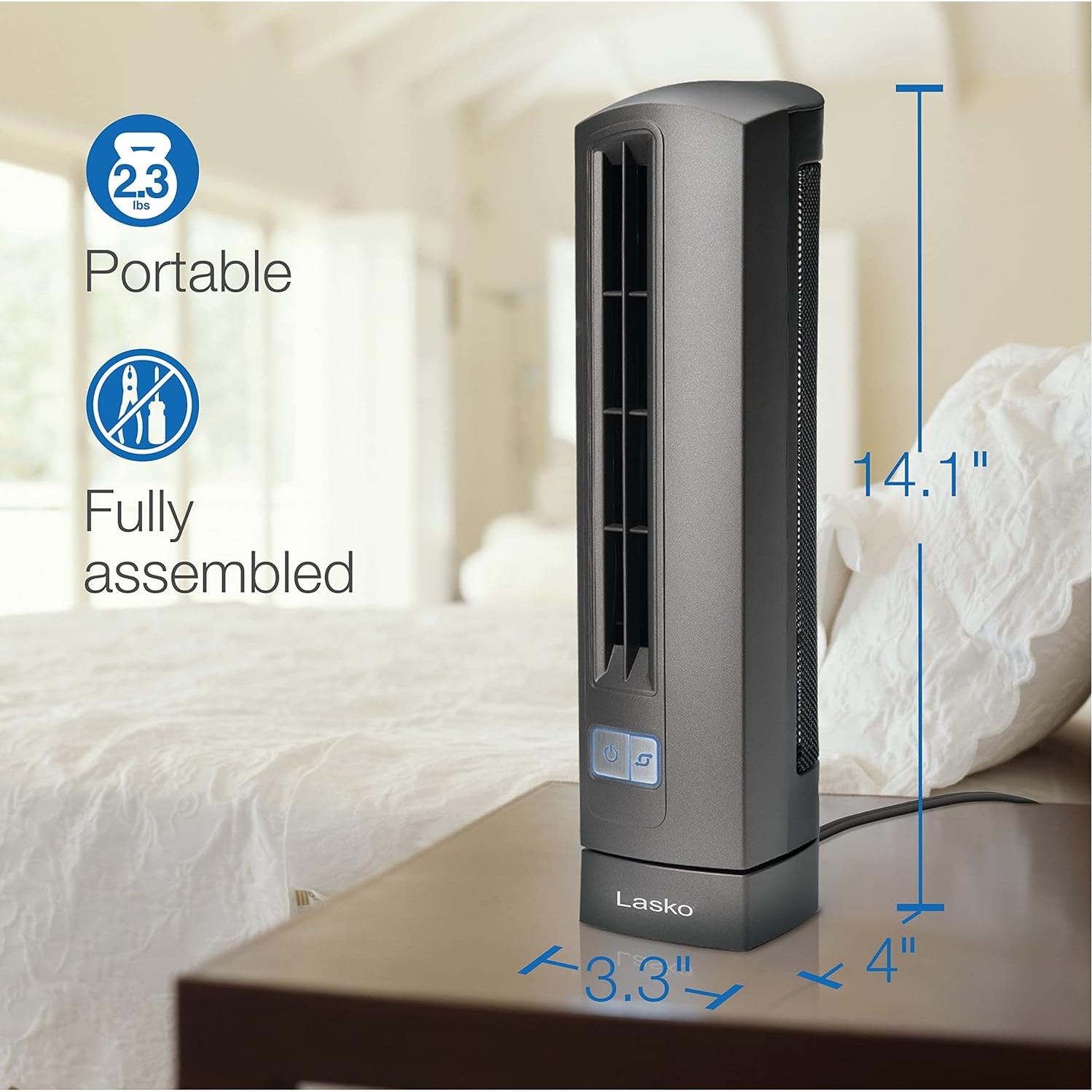 Ventilador de escritorio Lasko 4000, 2 velocidades, 35.56 cm