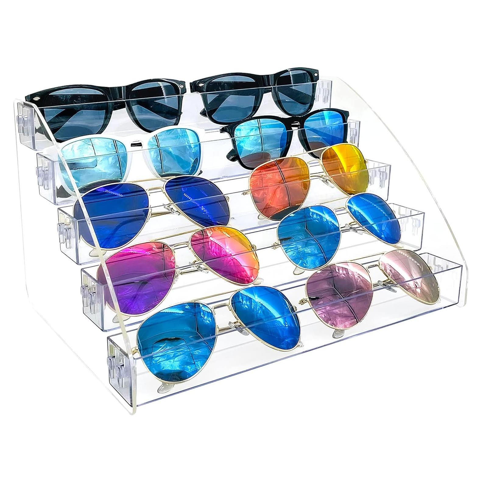 Organizador de Gafas MineDecor 5 Niveles Transparente 10 Piezas