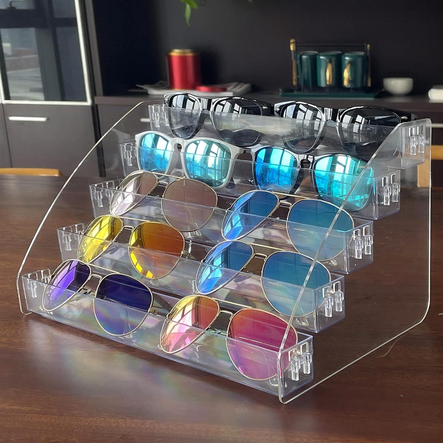 Organizador de Gafas MineDecor 5 Niveles Transparente 10 Piezas