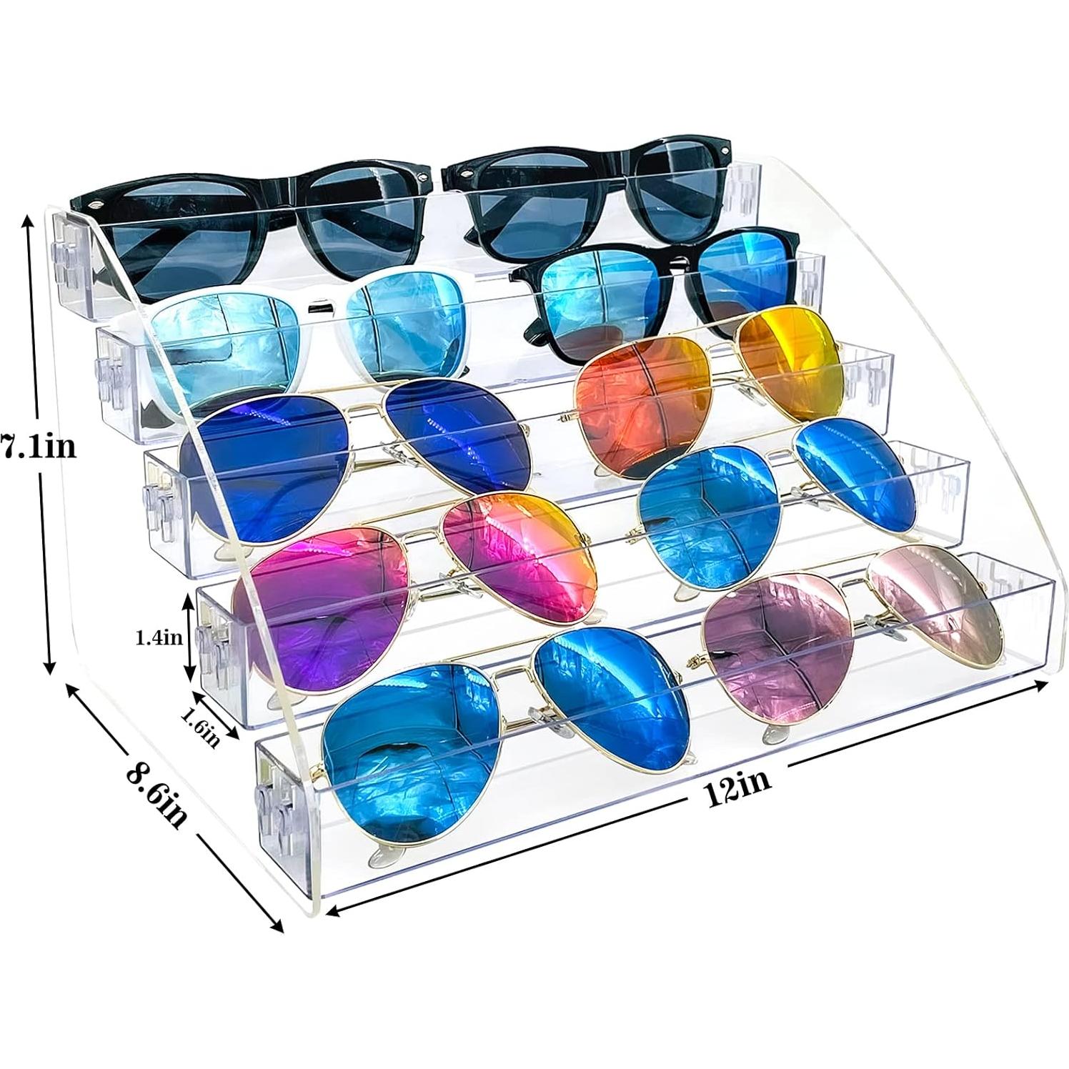Organizador de Gafas MineDecor 5 Niveles Transparente 10 Piezas