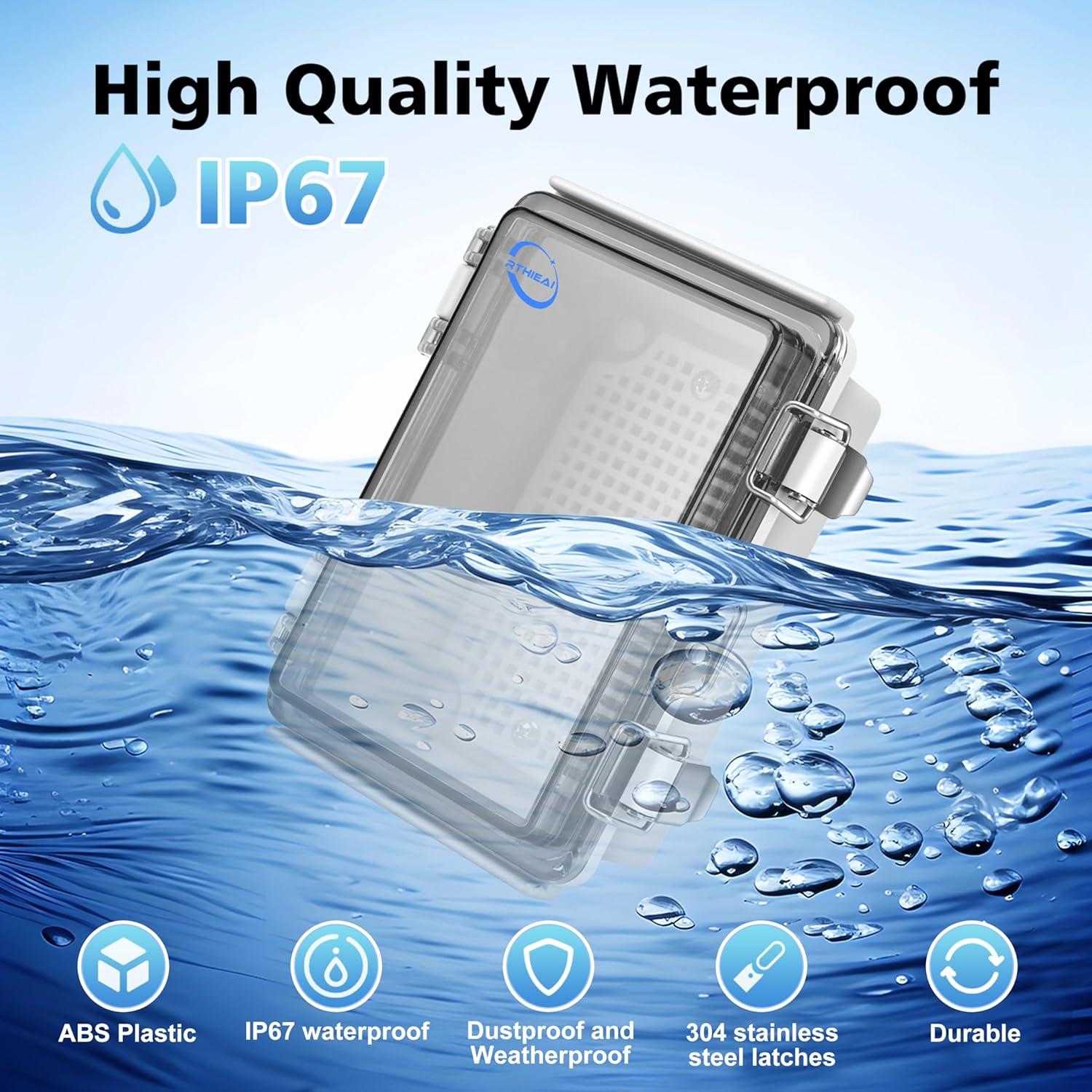 Caja de Conexiones Exterior RTHIEAI IP67 150x100x70mm Plástico ABS