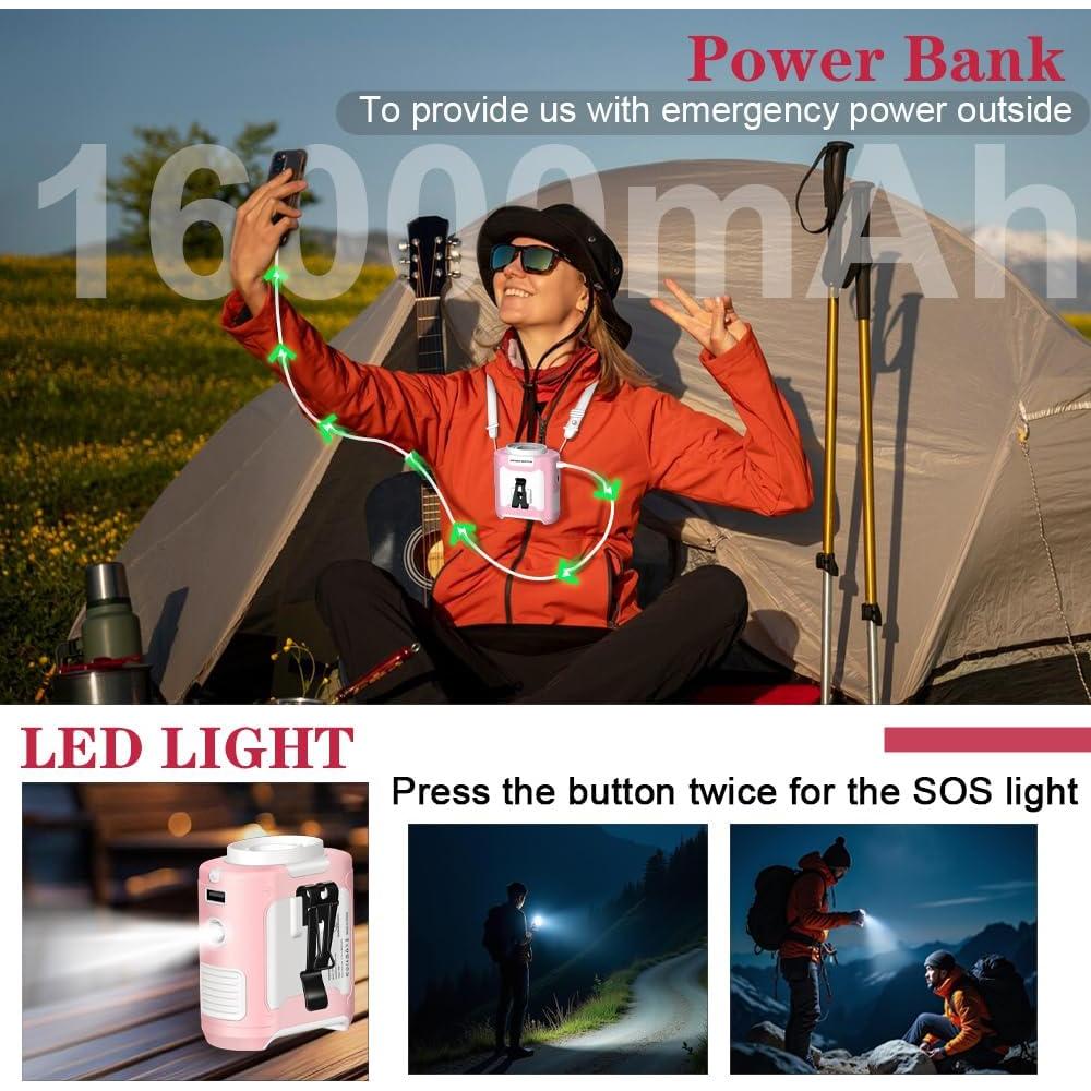 Ventilador Personal CAZOKASI K50 10000mAh 5 en 1 Portátil