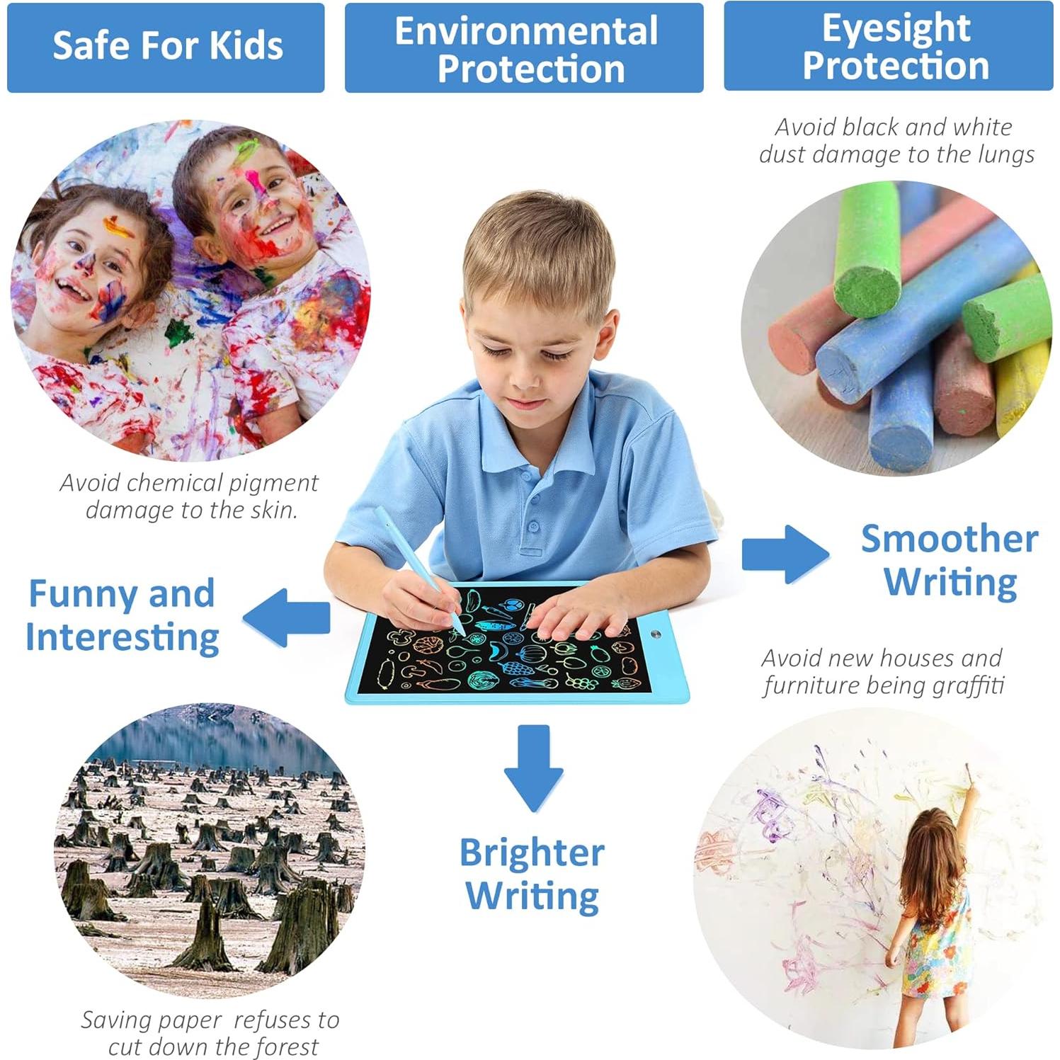 Tableta de Escritura LCD 10" LEYAOYAO Azul - Juguete Educativo