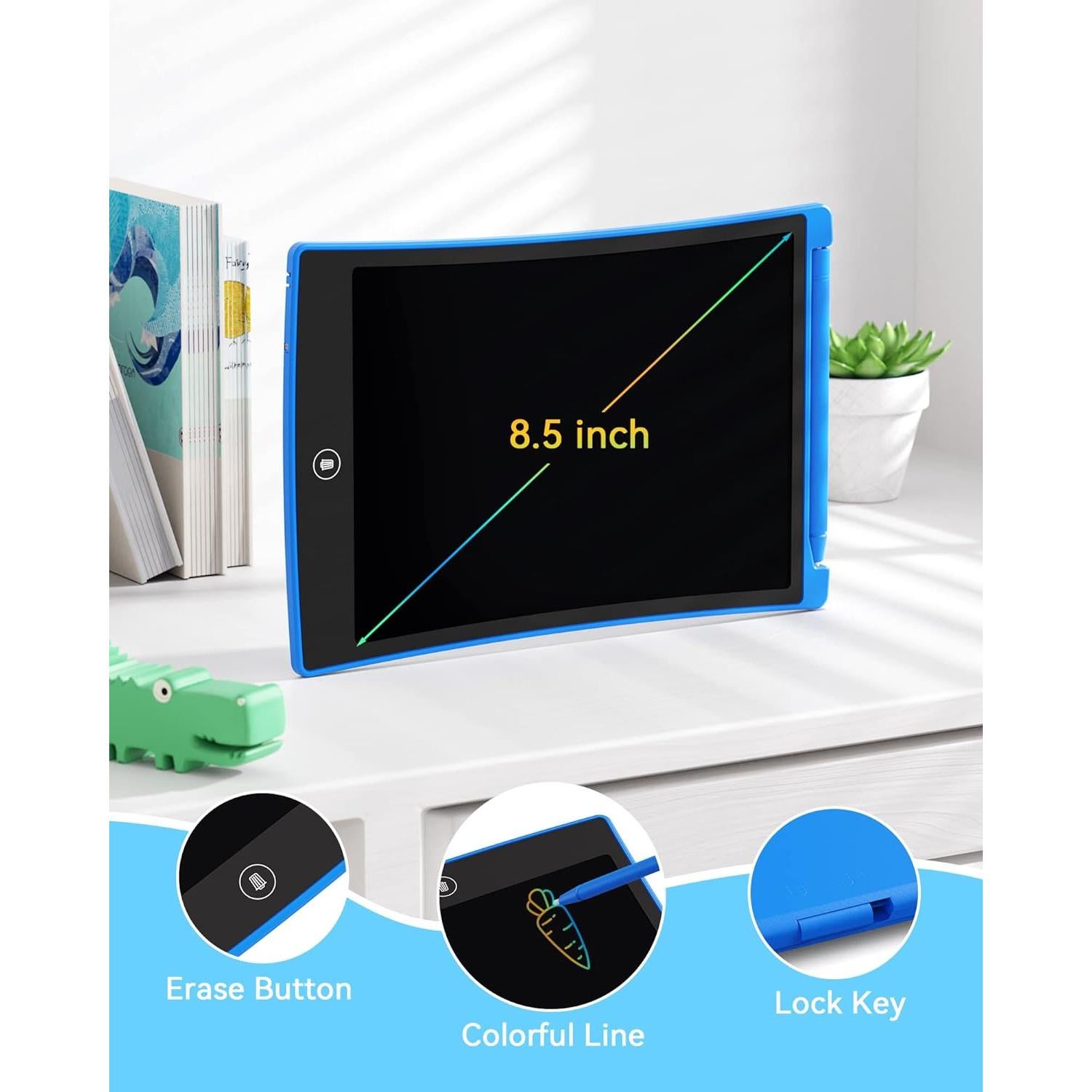 KOKODI Tableta de Escritura LCD 21.6 cm Azul para Niños