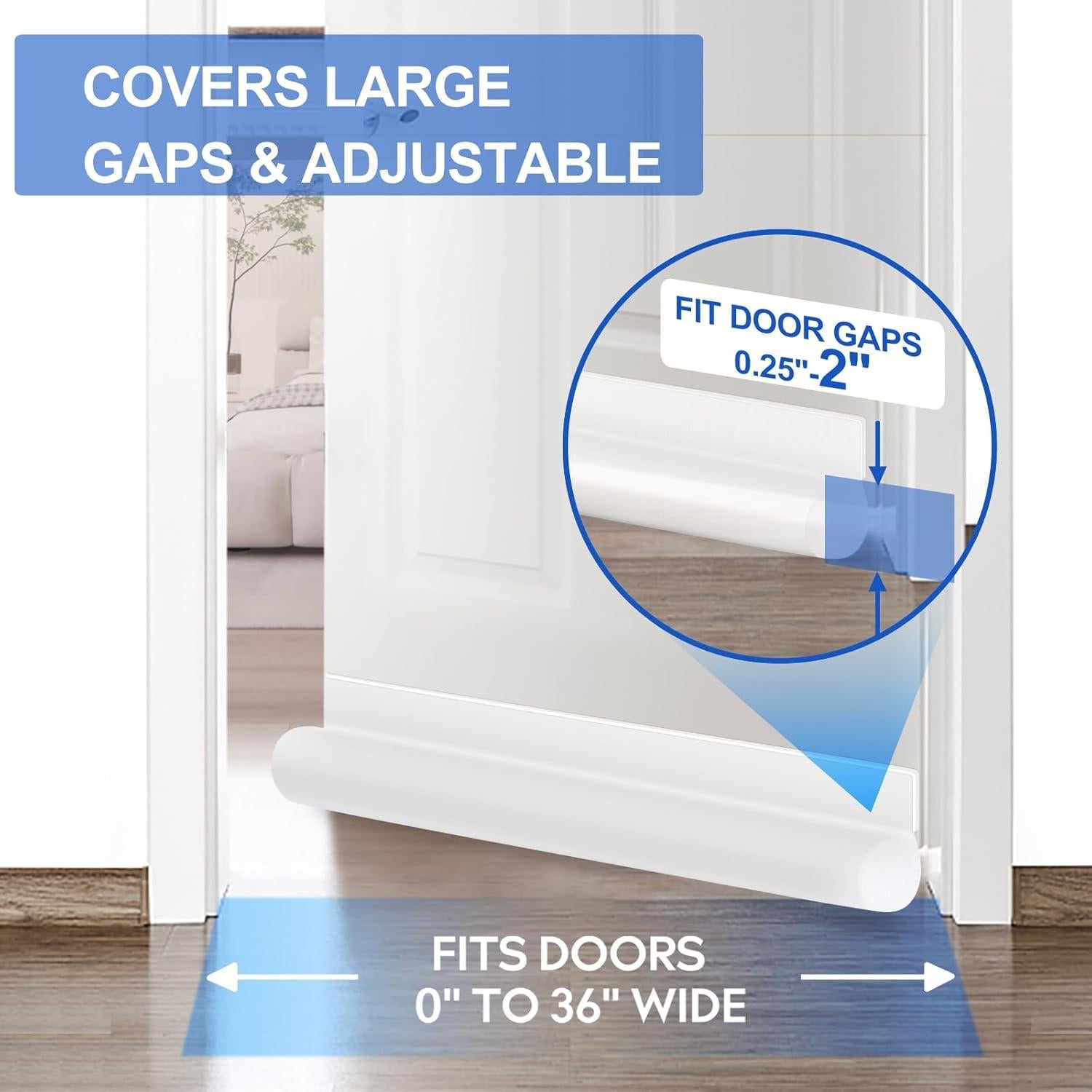 Tapón para Corrientes de Aire MAXTID 91 cm Blanco Aislante