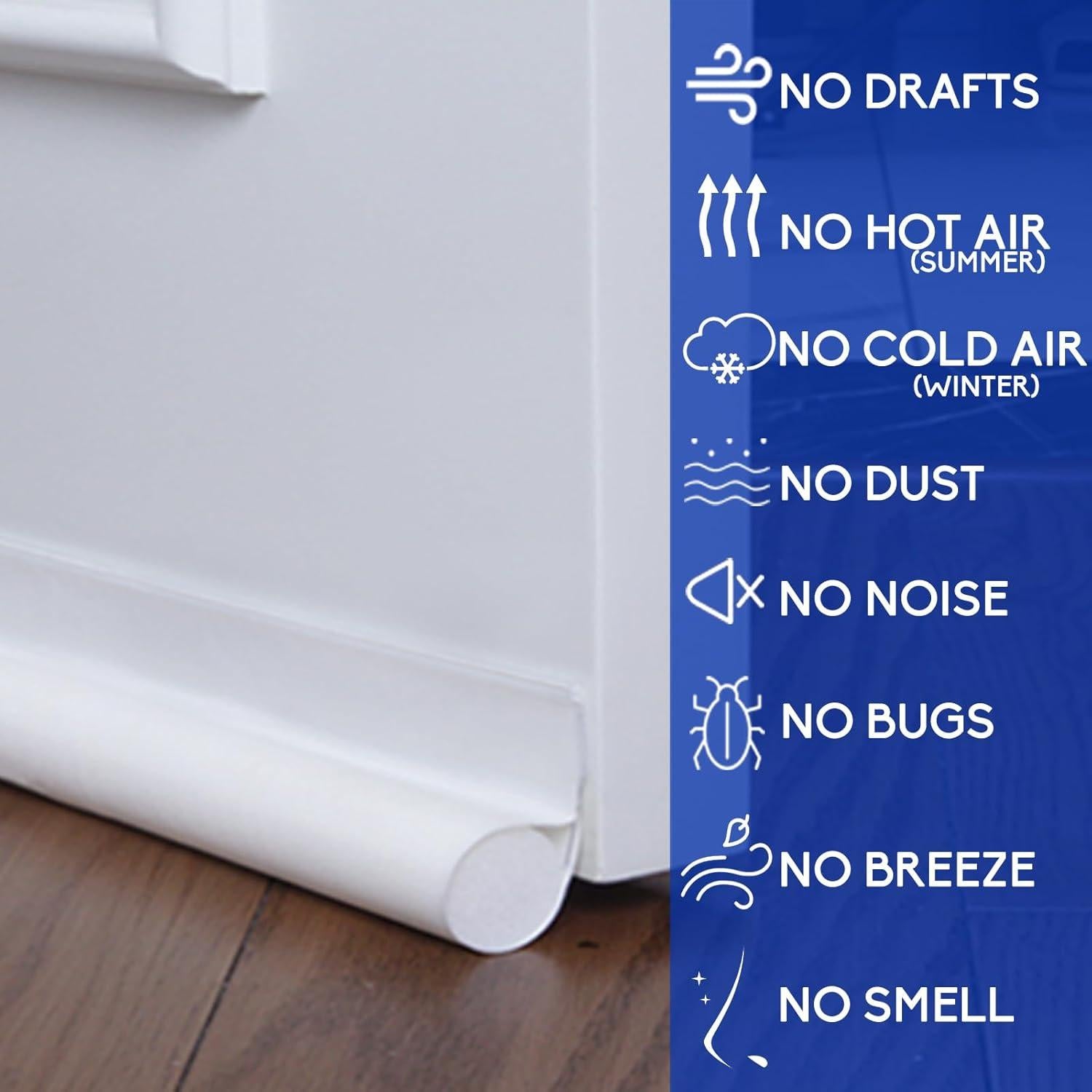 Tapón para Corrientes de Aire MAXTID 91 cm Blanco Aislante