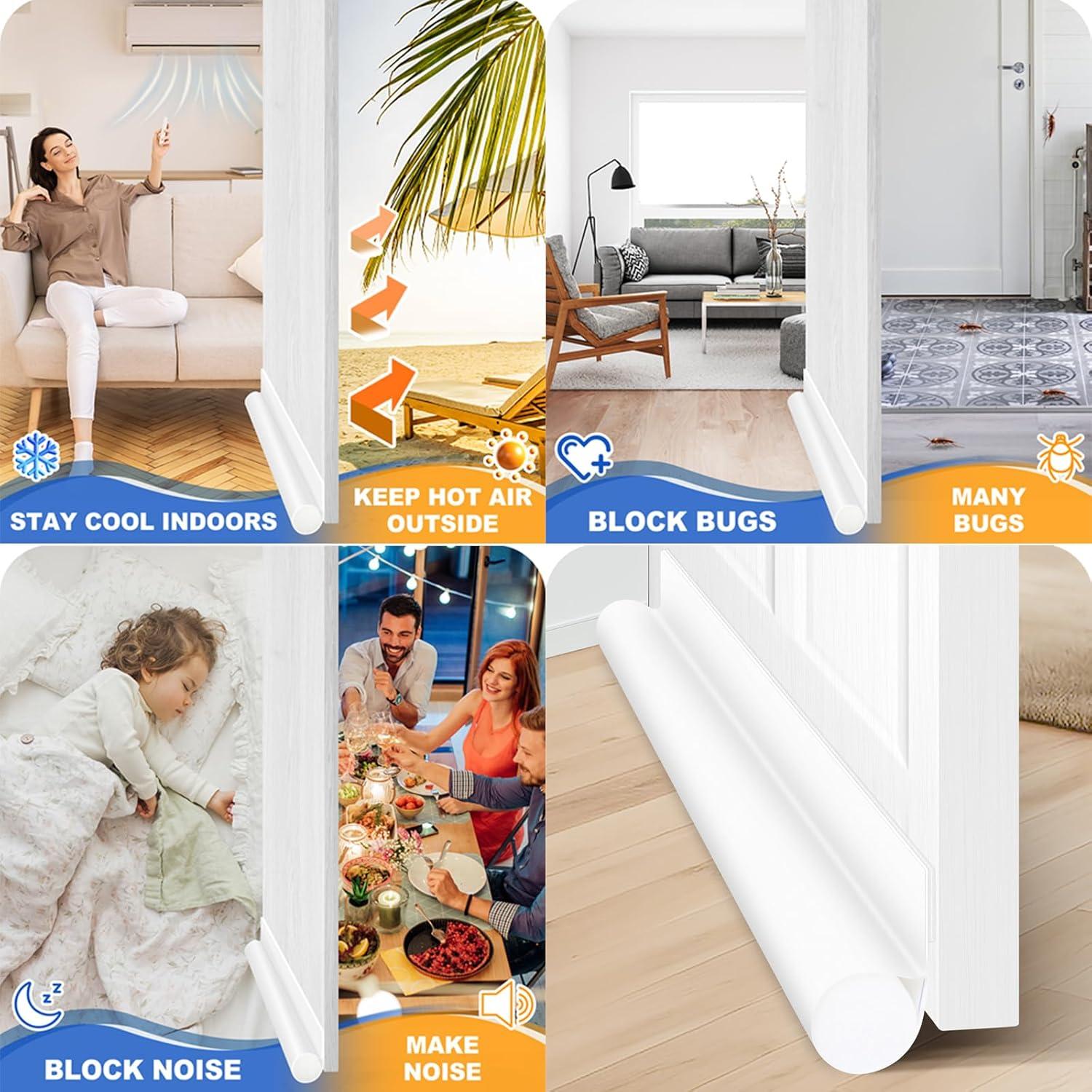 Tapón para Corrientes de Aire MAXTID 91 cm Blanco Aislante