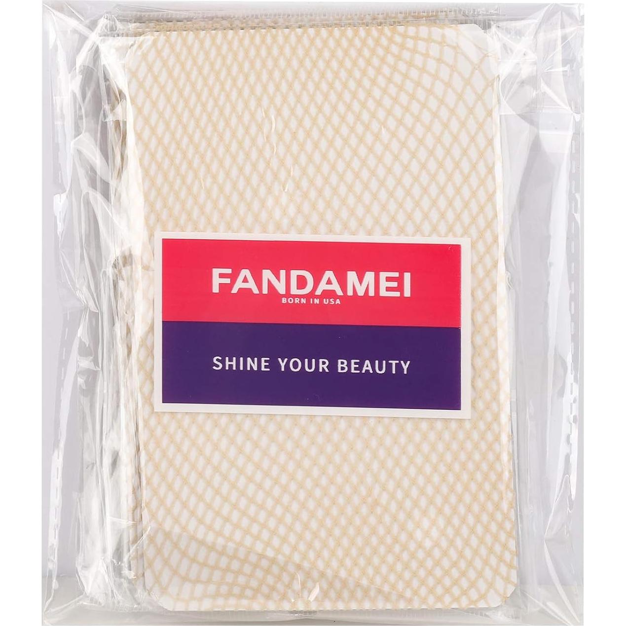 Tapa de Peluca FANDAMEI 4PCS Malla Color Marrón Claro