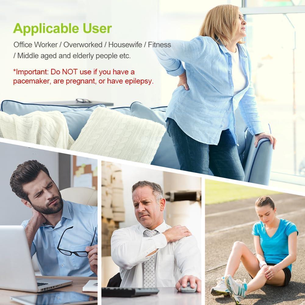 AUVON Estimulador Muscular TENS Doble Canal 20 Modos