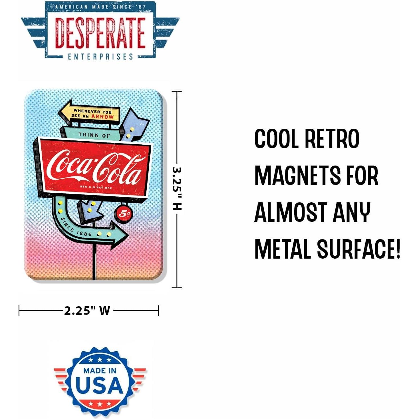 Imán Retro Coca-Cola Arrows Desperate Enterprises 6,35x8,89cm