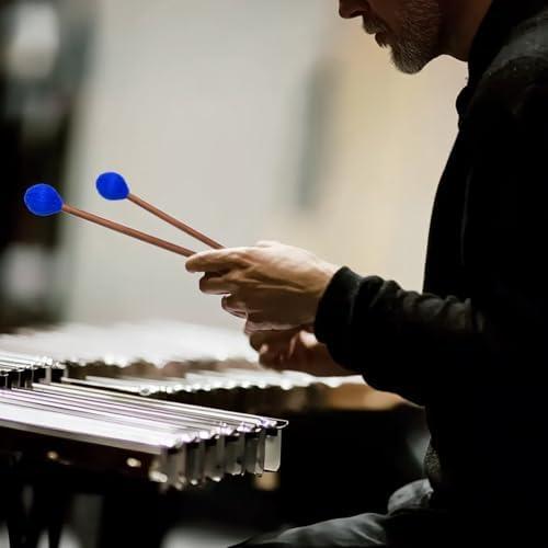 Kit de Mazos de Tambor Gdwsm-4M2 - 2 Pares de Goma y Hilo