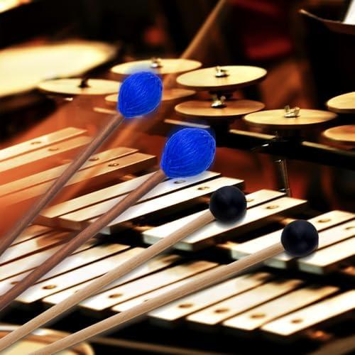 Kit de Mazos de Tambor Gdwsm-4M2 - 2 Pares de Goma y Hilo