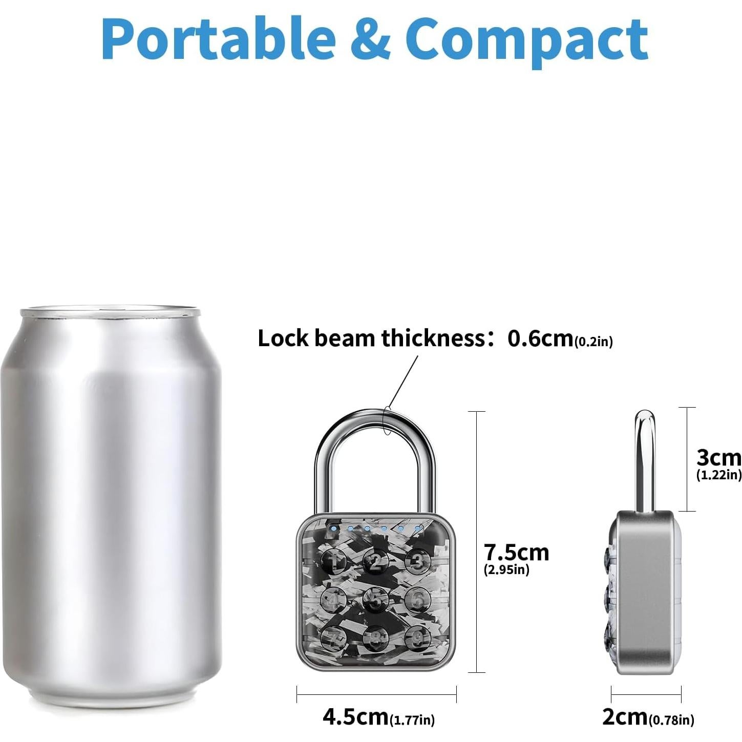 Candado de Combinación SURPN - Alta Seguridad Portátil 0.09kg