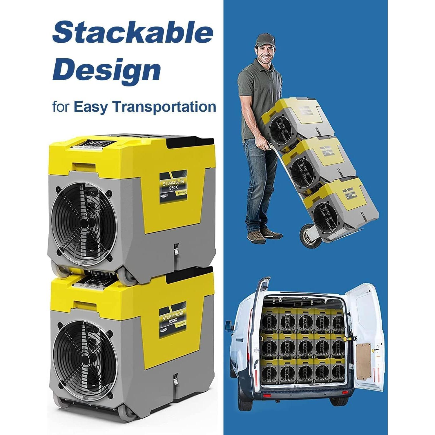 AlorAir 180 PPD LGR Commercial Dehumidifier with Pump, Heavy Duty Industrial Dehumidifiers Water Damage Restoration for Homes, Basements, Garages, Gym and Job Sites, Winter Storm (Yellow)