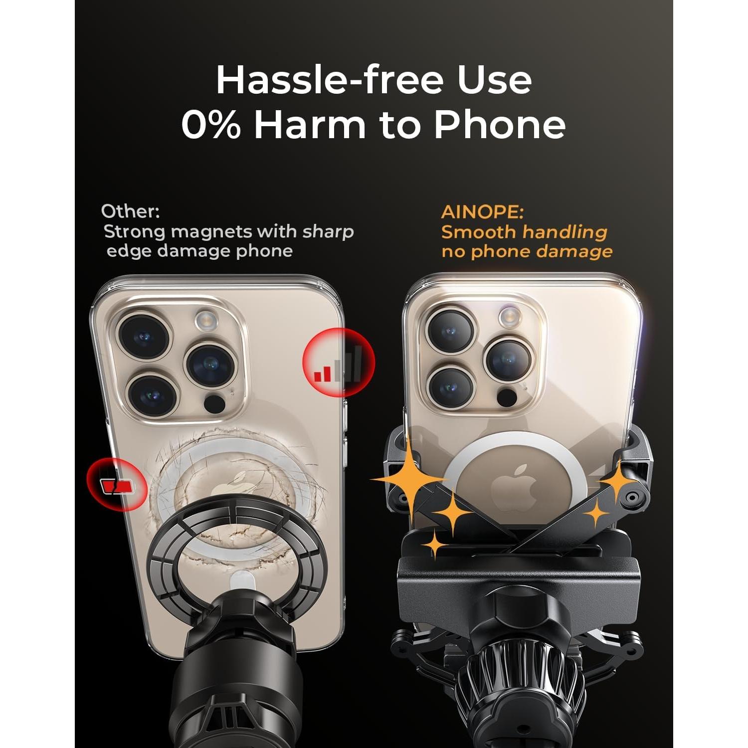 Soporte para Teléfono en Auto AINOPE AV640 Negro - Gravedad